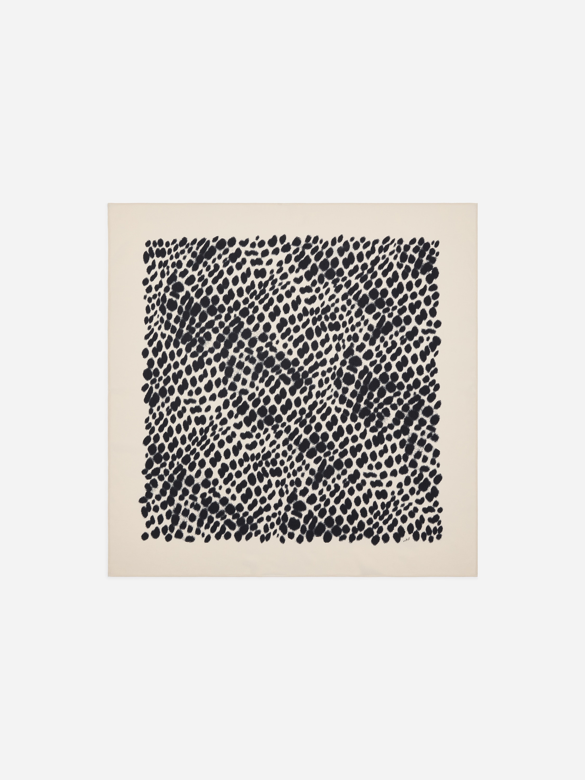 Silk Crepe Scarf-Off-white