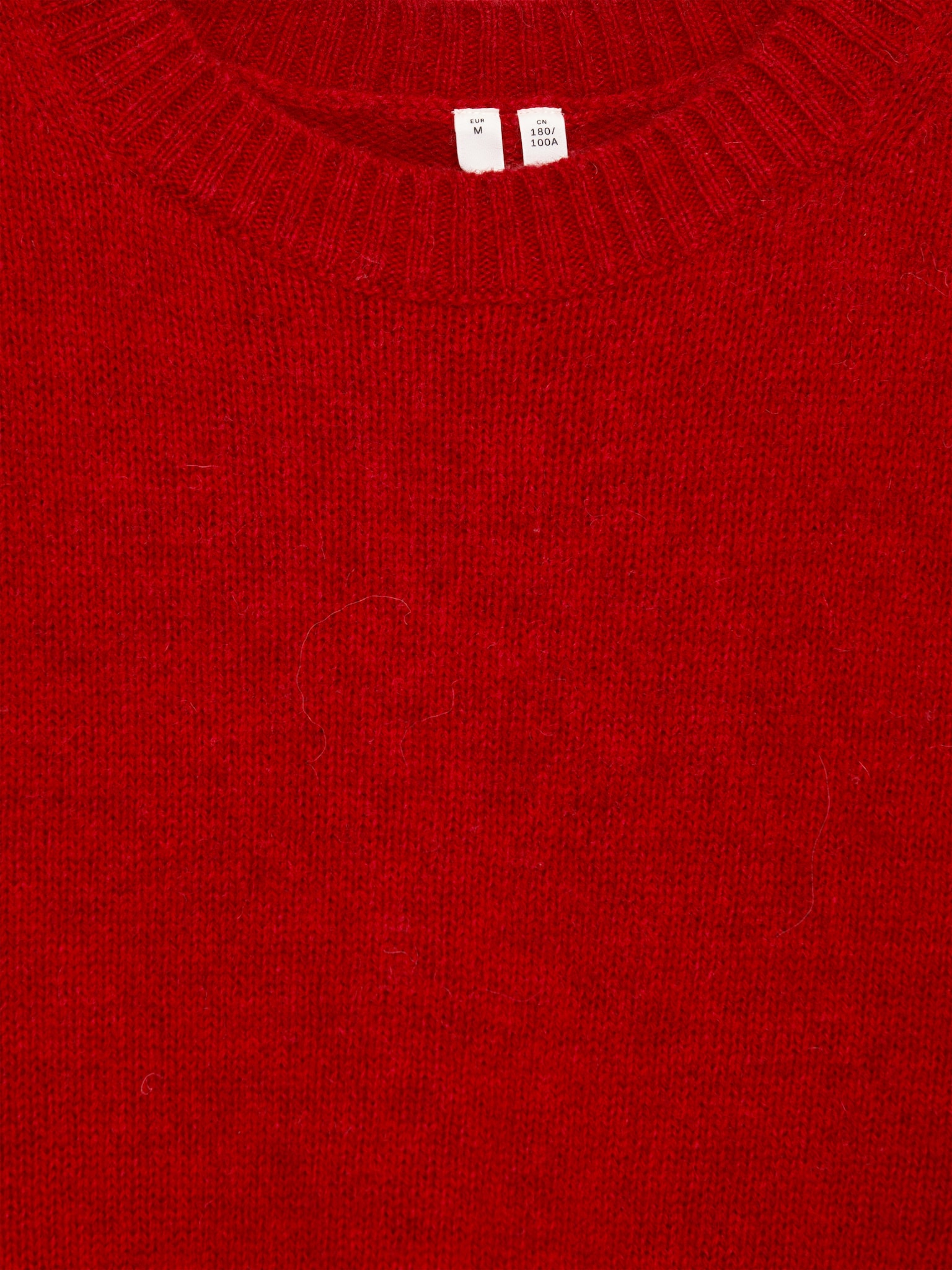 Pull en laine à col rond - Rouge/Blanc cassé/Bordeaux - 6