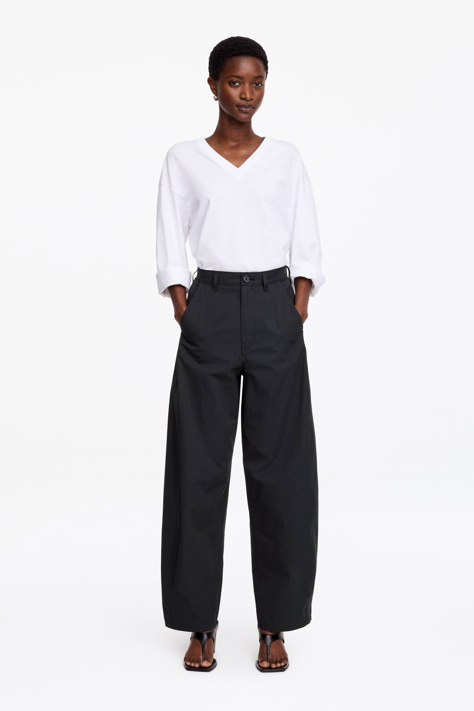 Pantaloni barrel - Nero/Beige/Nero/Beige/Bianco sporco - 1