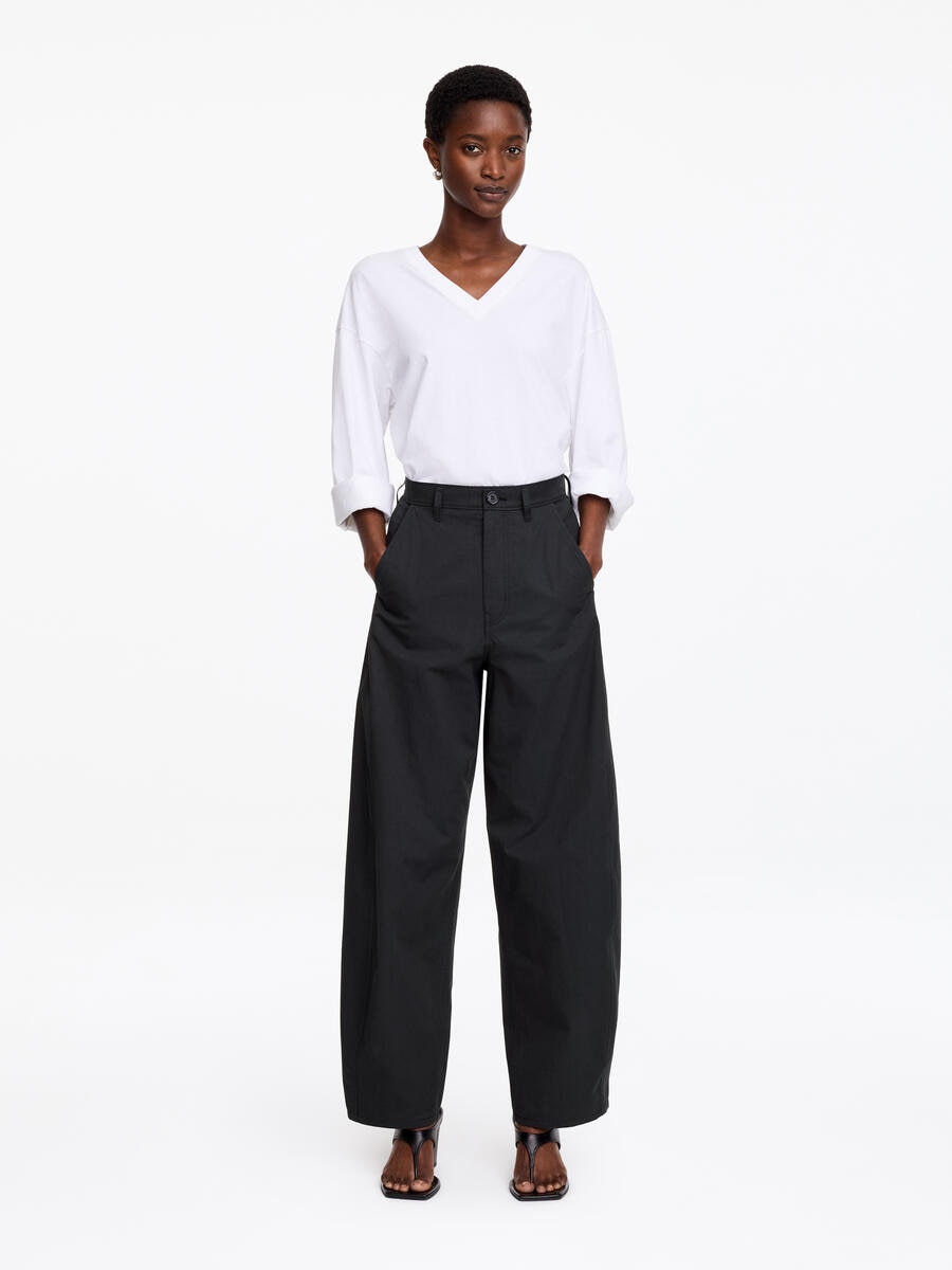 ARKET Women's  Barrel-Leg Trousers Black,  size 42