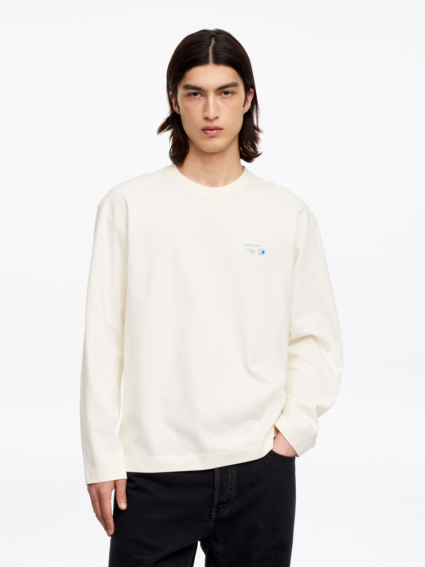 ARKET CAFÉ Long sleeve T-Shirt-#3C639C-17983