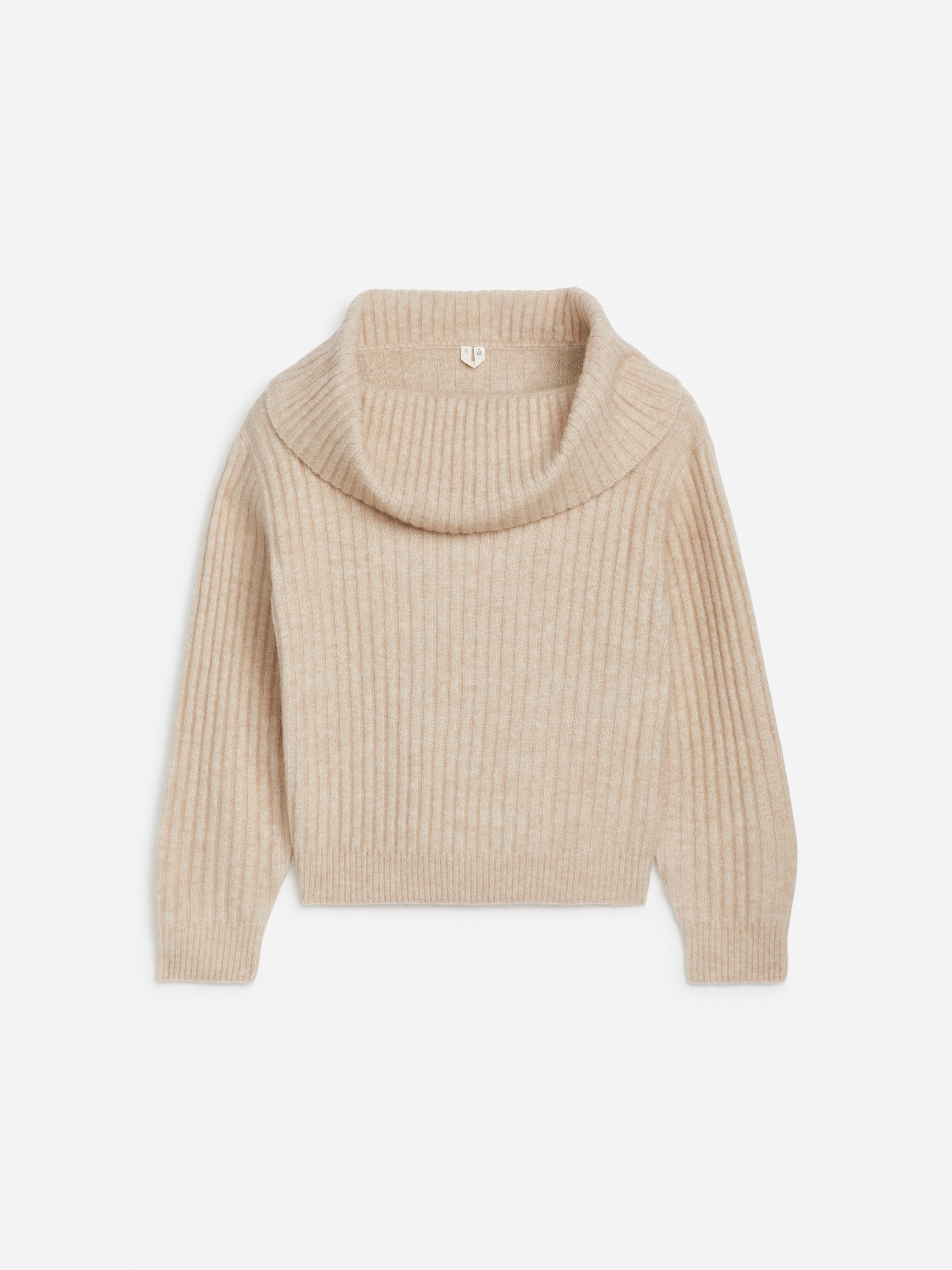 Pull côtelé aux épaules dénudées - Beige - Oversized - Femme - StillMedia/DescriptiveStillLife - 1