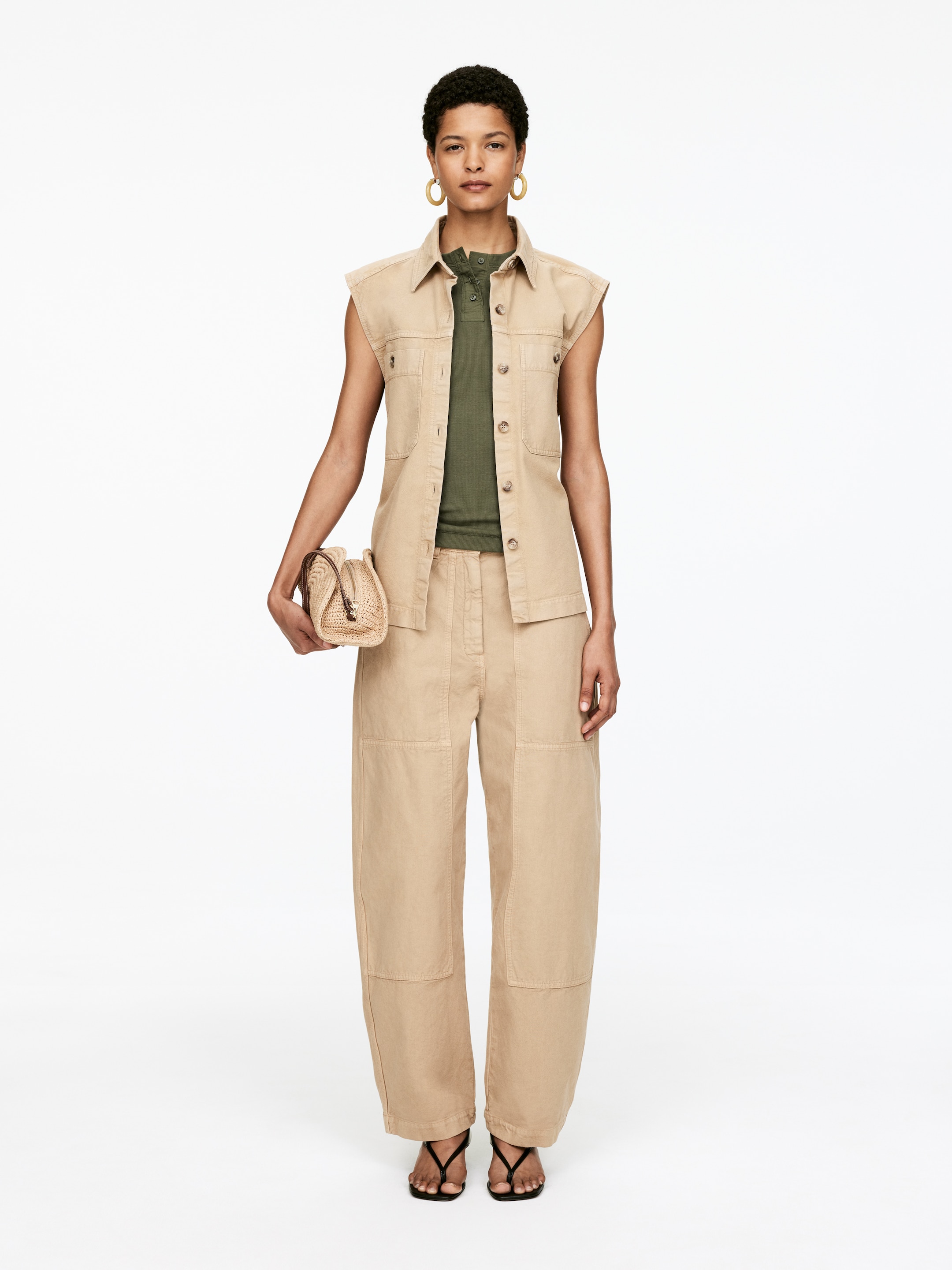 Größeres Bild ansehen: Geripptes Tanktop - Khaki - Ladies | H&M DE 4