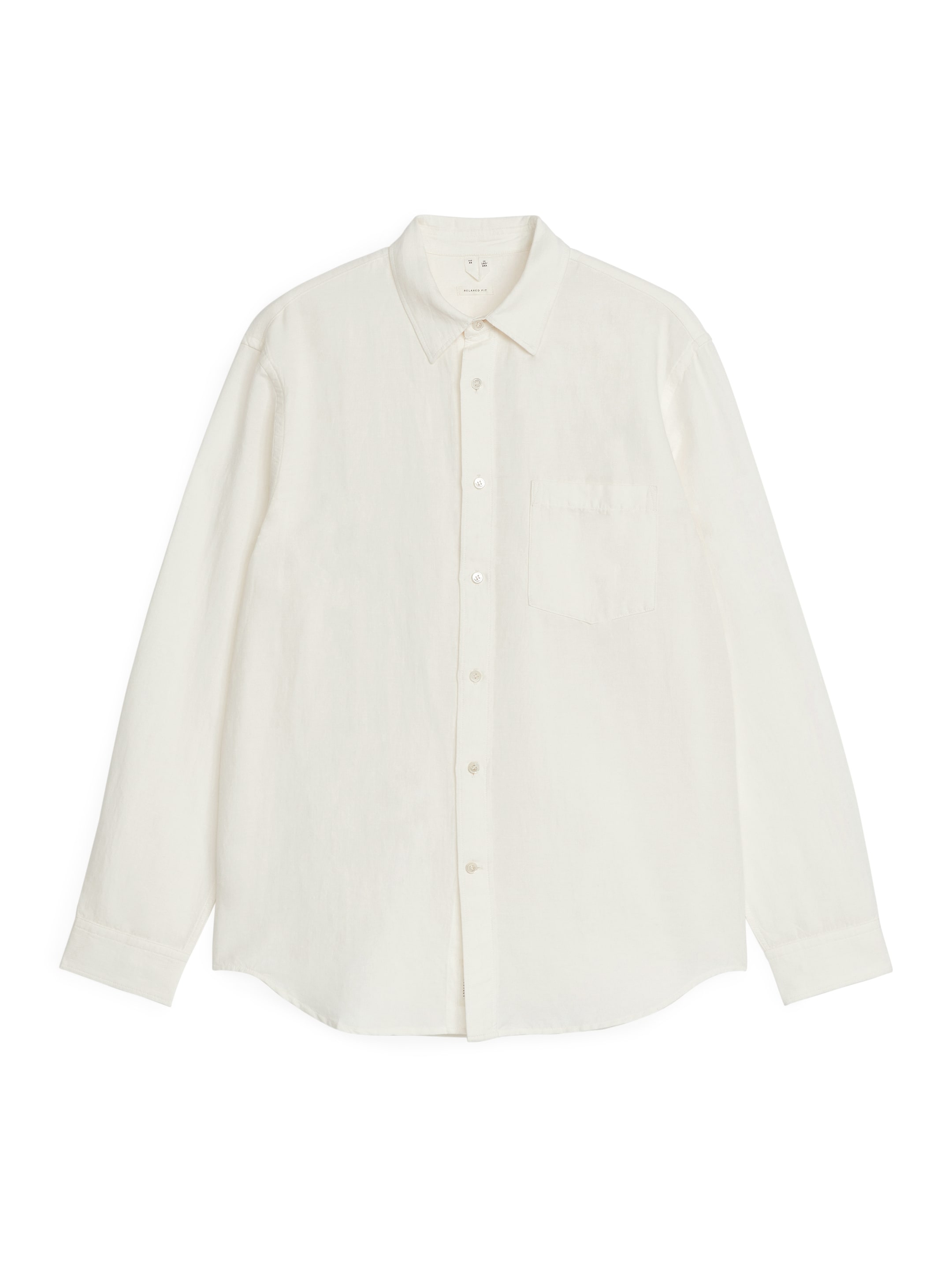 Camisa holgada de lino y algodón-#EDEEE6-12370