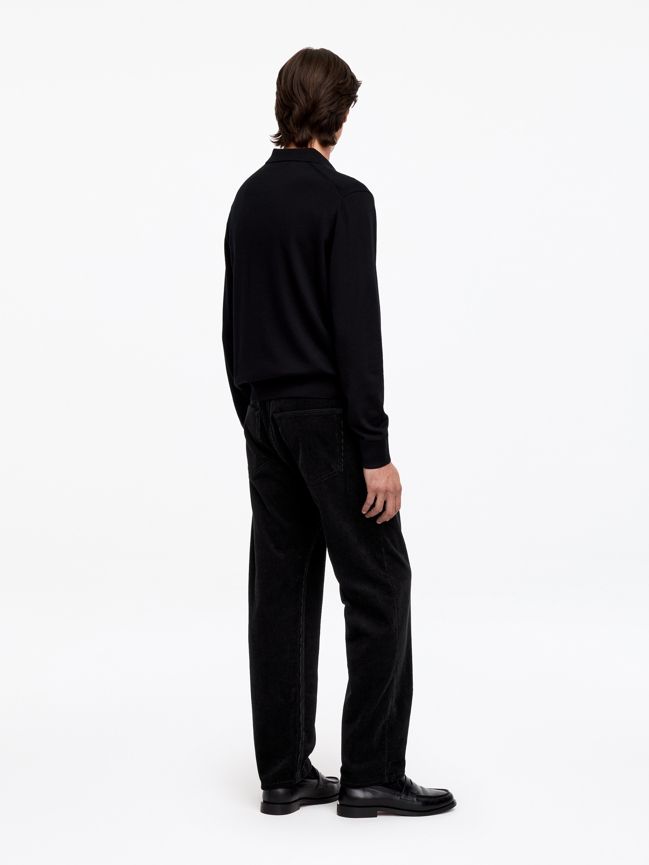 Pantalones de pana rectos OCEAN de corte amplio - Negro - Corte holgado - Men - StillMedia/Lookbook - 2