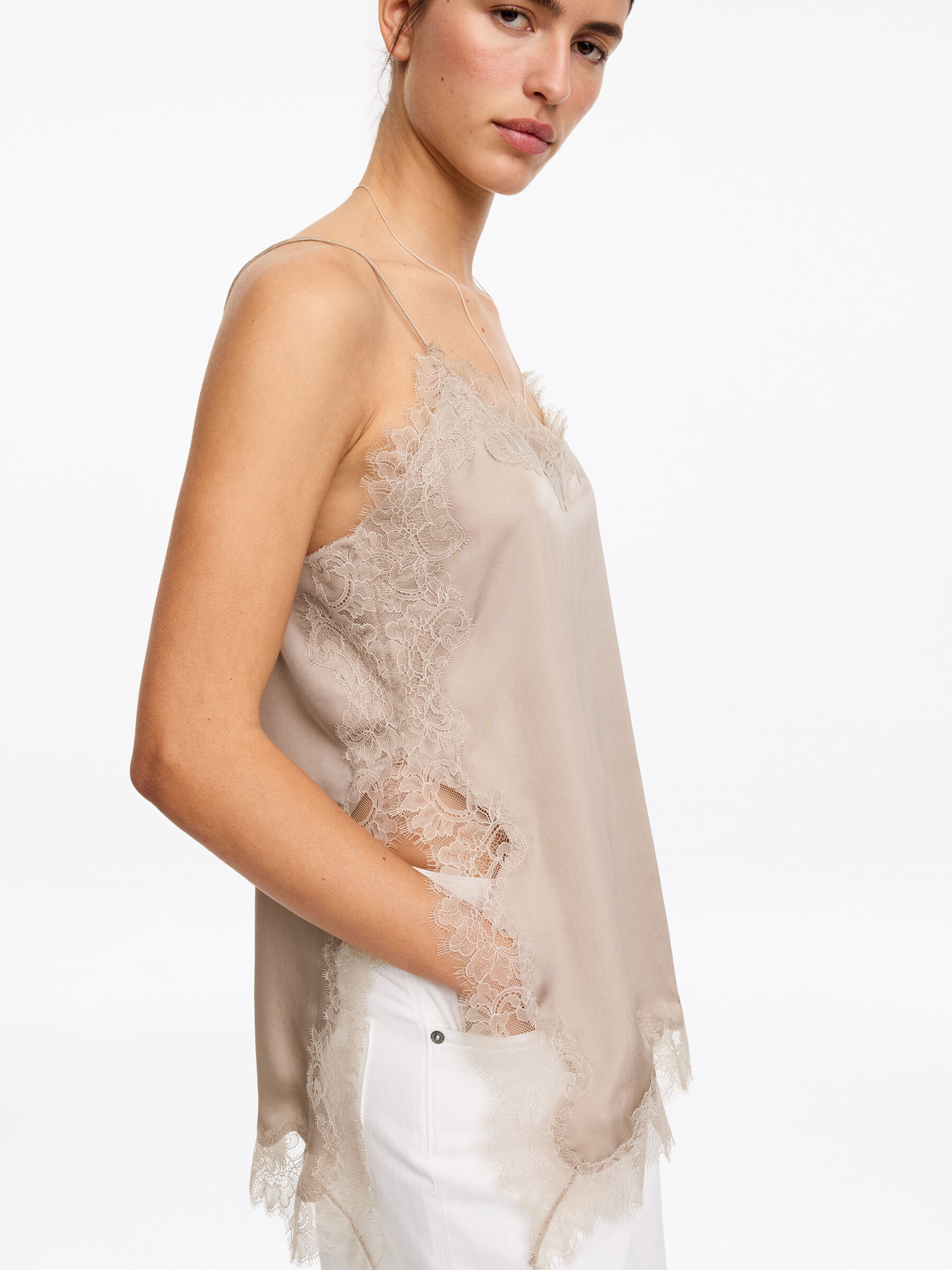 Lace-Detail Strap Top - Mole - Regular fit - Women - StillMedia/Lookbook - 2