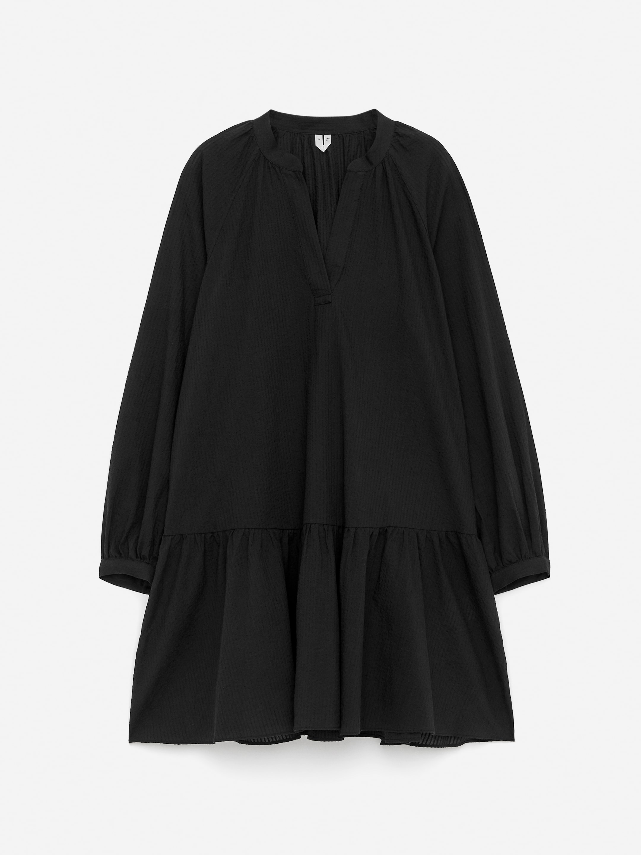 Linen-Cotton Dress - Black - Regular fit - Women - StillMedia/DescriptiveStillLife - 2