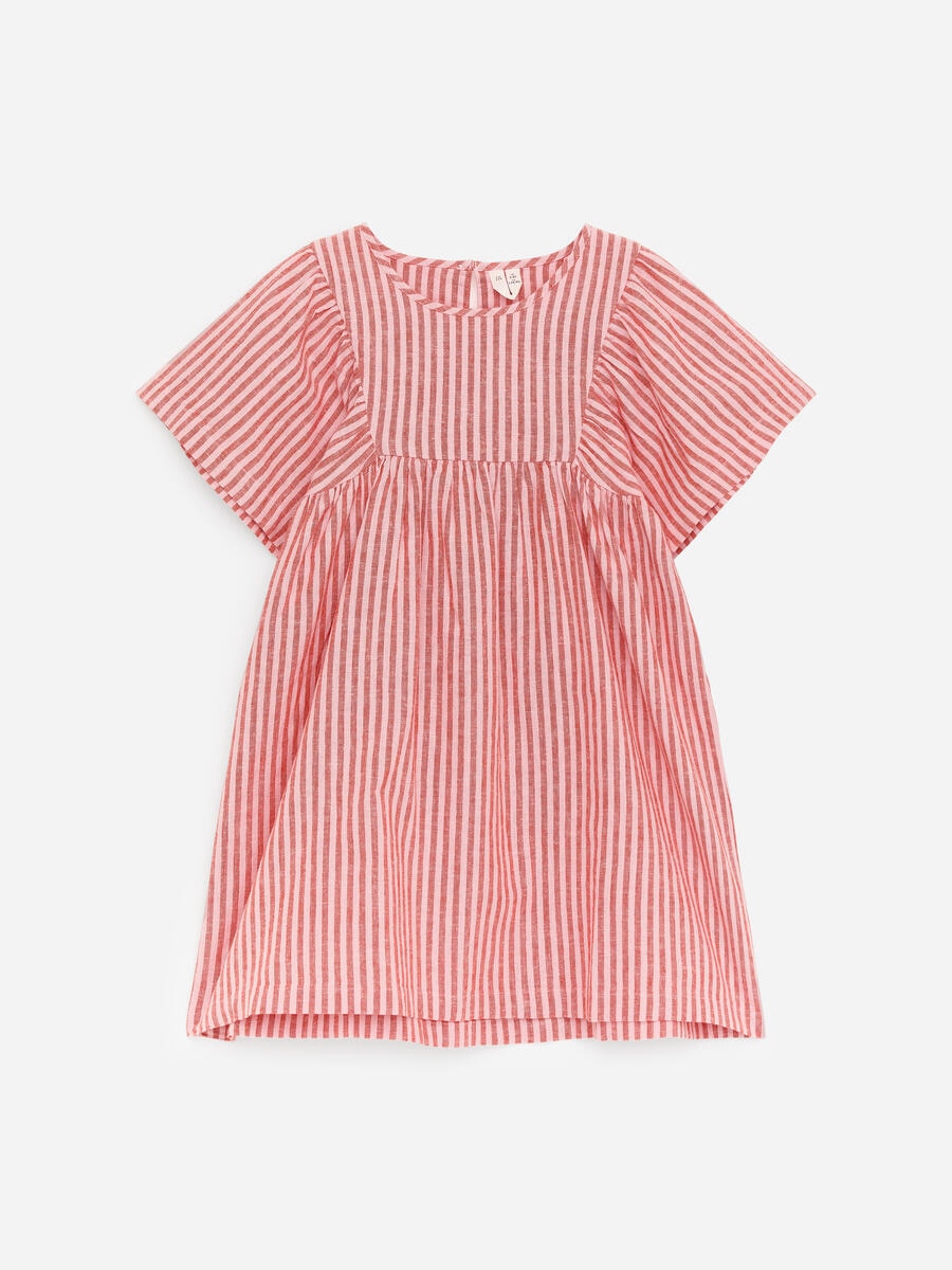 ARKET Girls  Cotton Linen Dress Red,  size 98