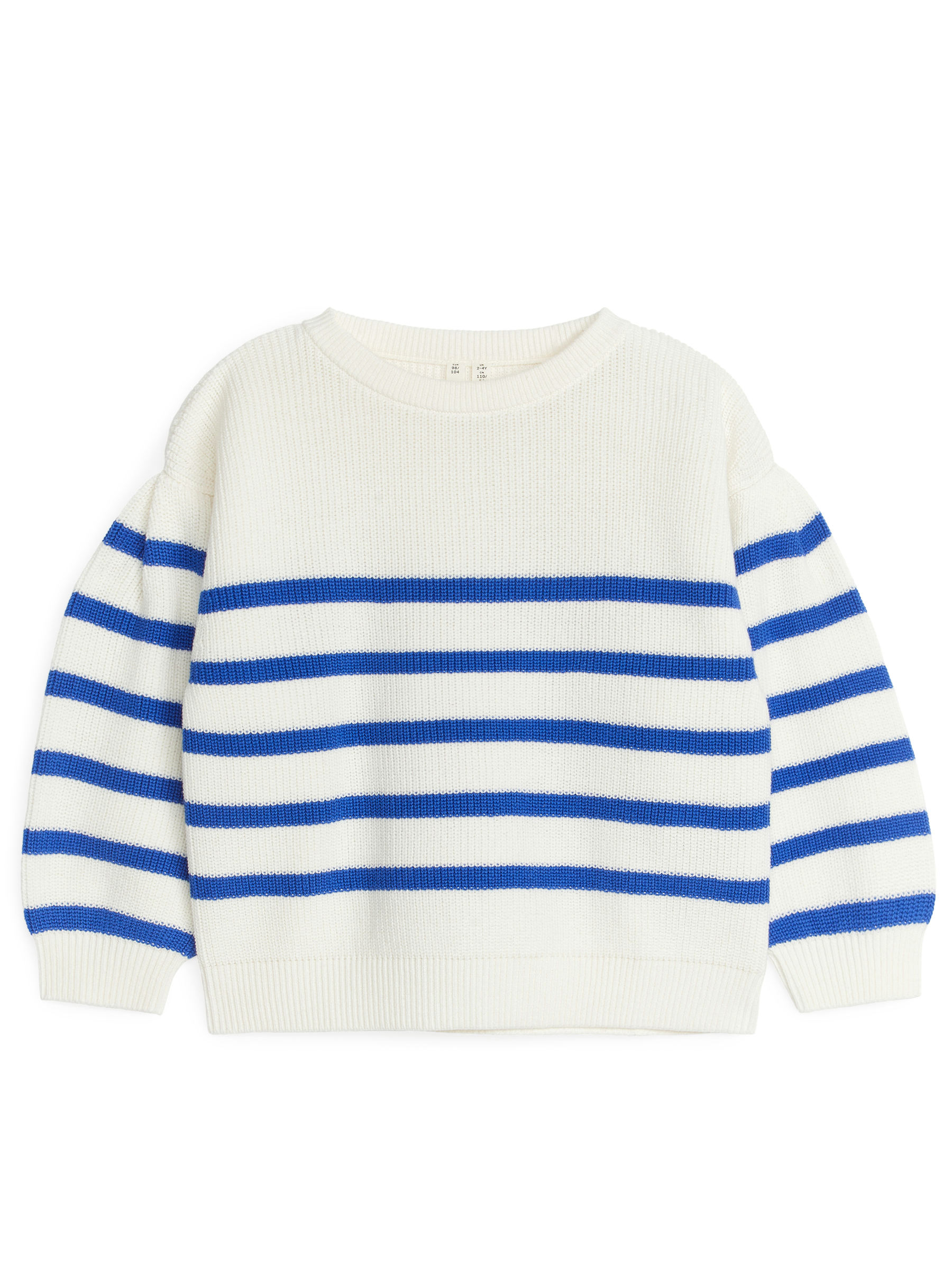 Pull en coton en maille côtelée-#3B4EA3-7459
