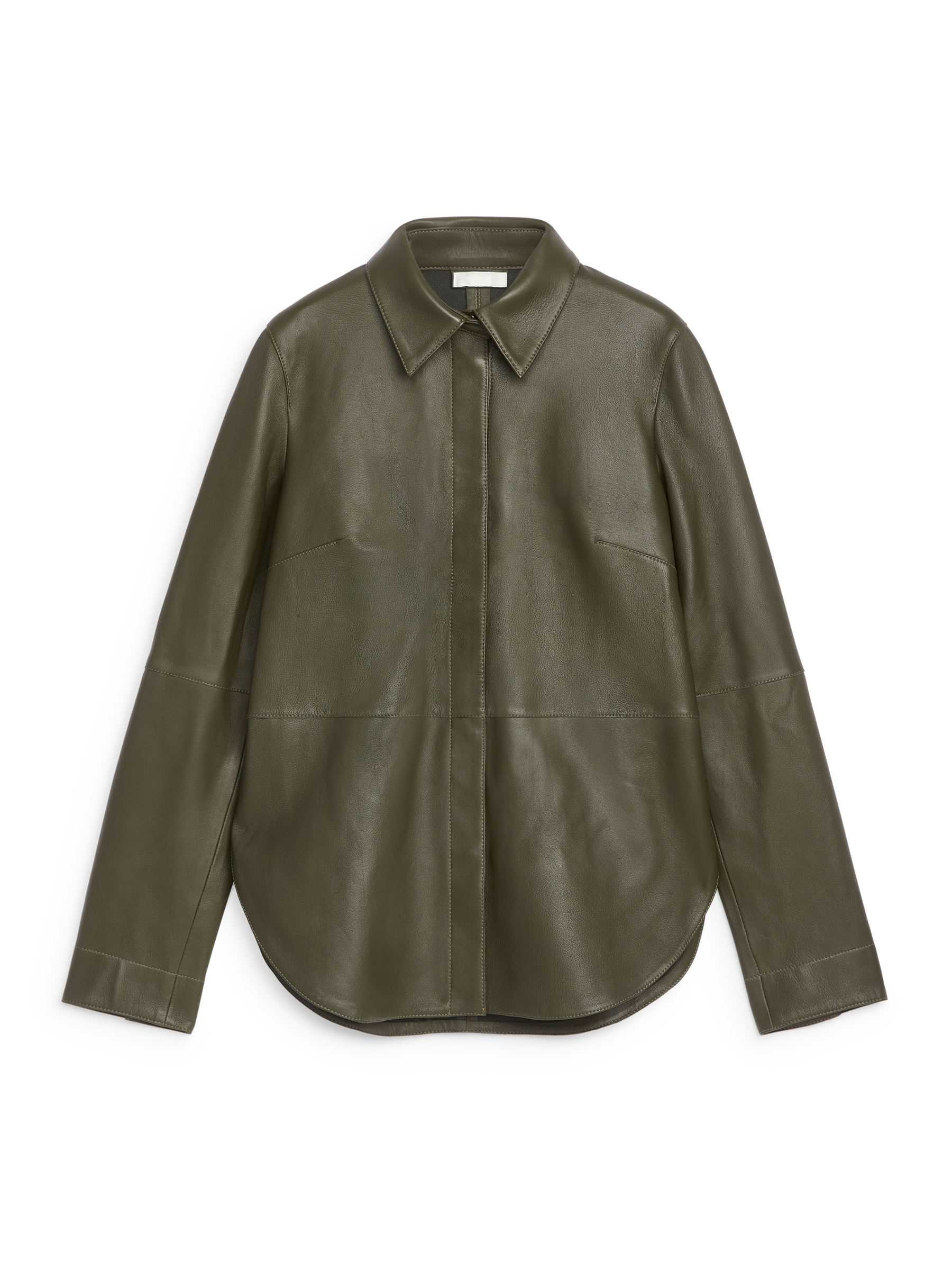 Chemise en cuir-#4F4C42-13019