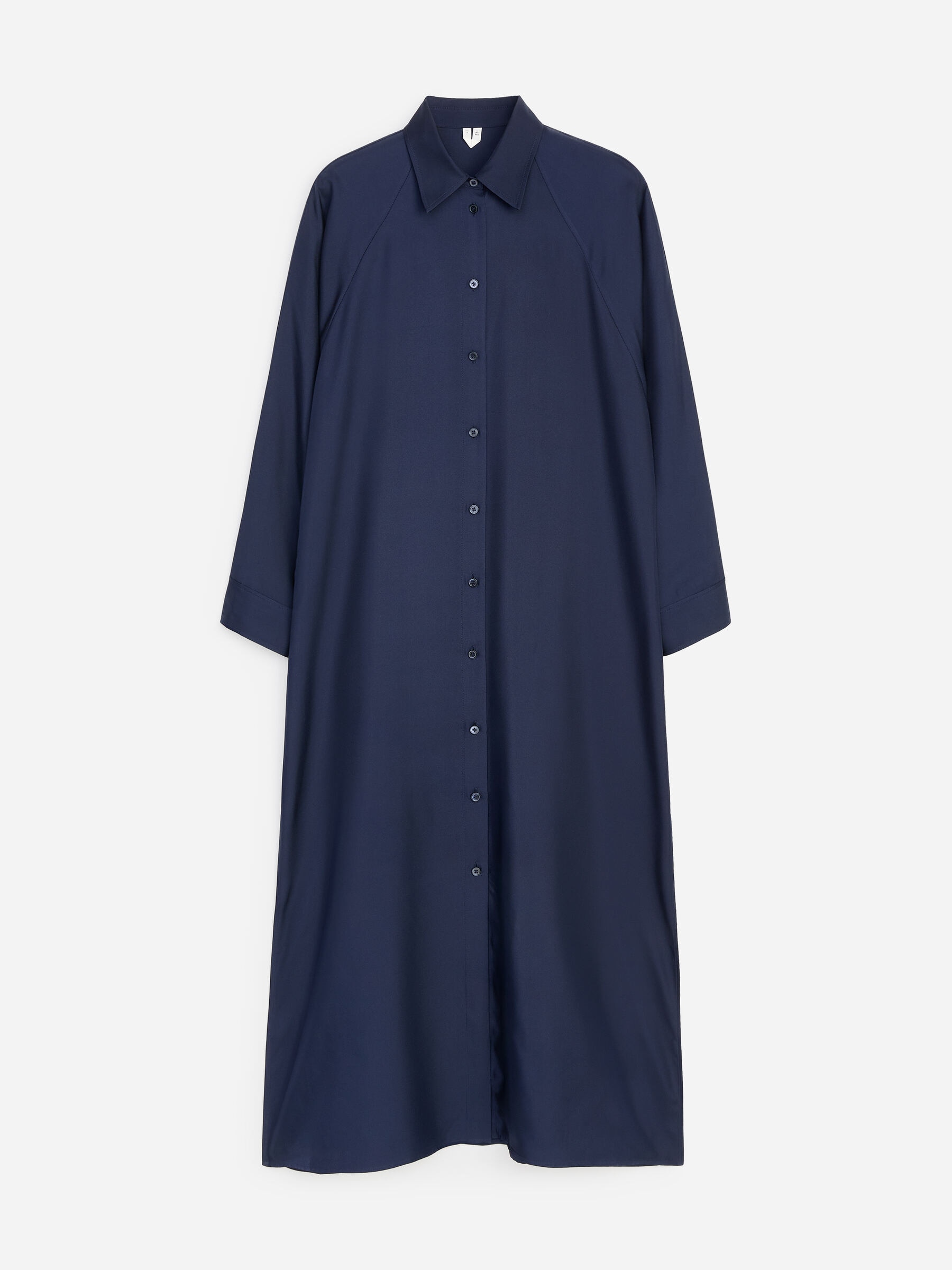 Robe-chemise en sergé de soie - Bleu - Regular fit - Femme - StillMedia/DescriptiveStillLife - 1