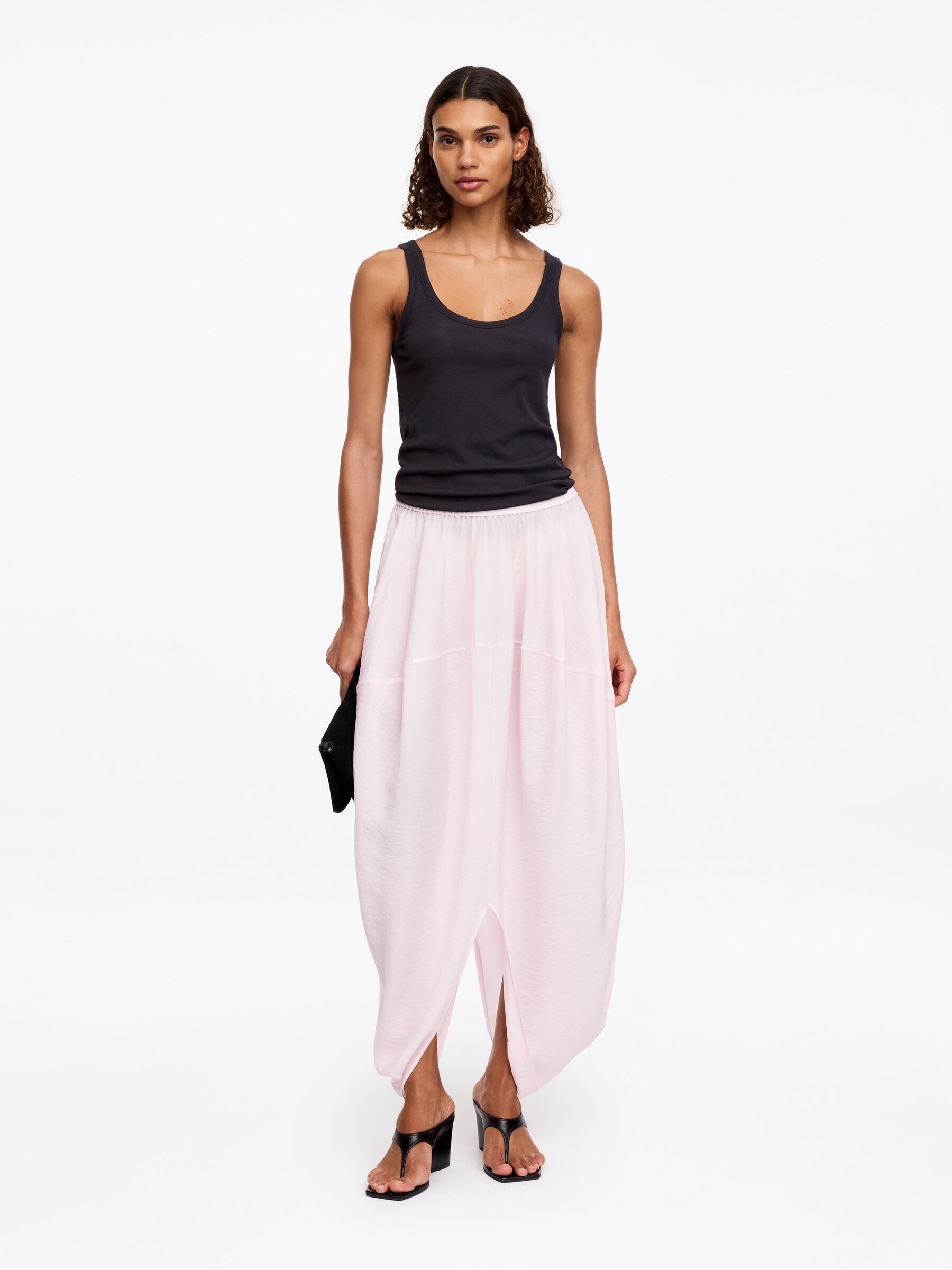Cocoon-Shaped Skirt - Pink - Regular fit - Women - StillMedia/Lookbook - 4