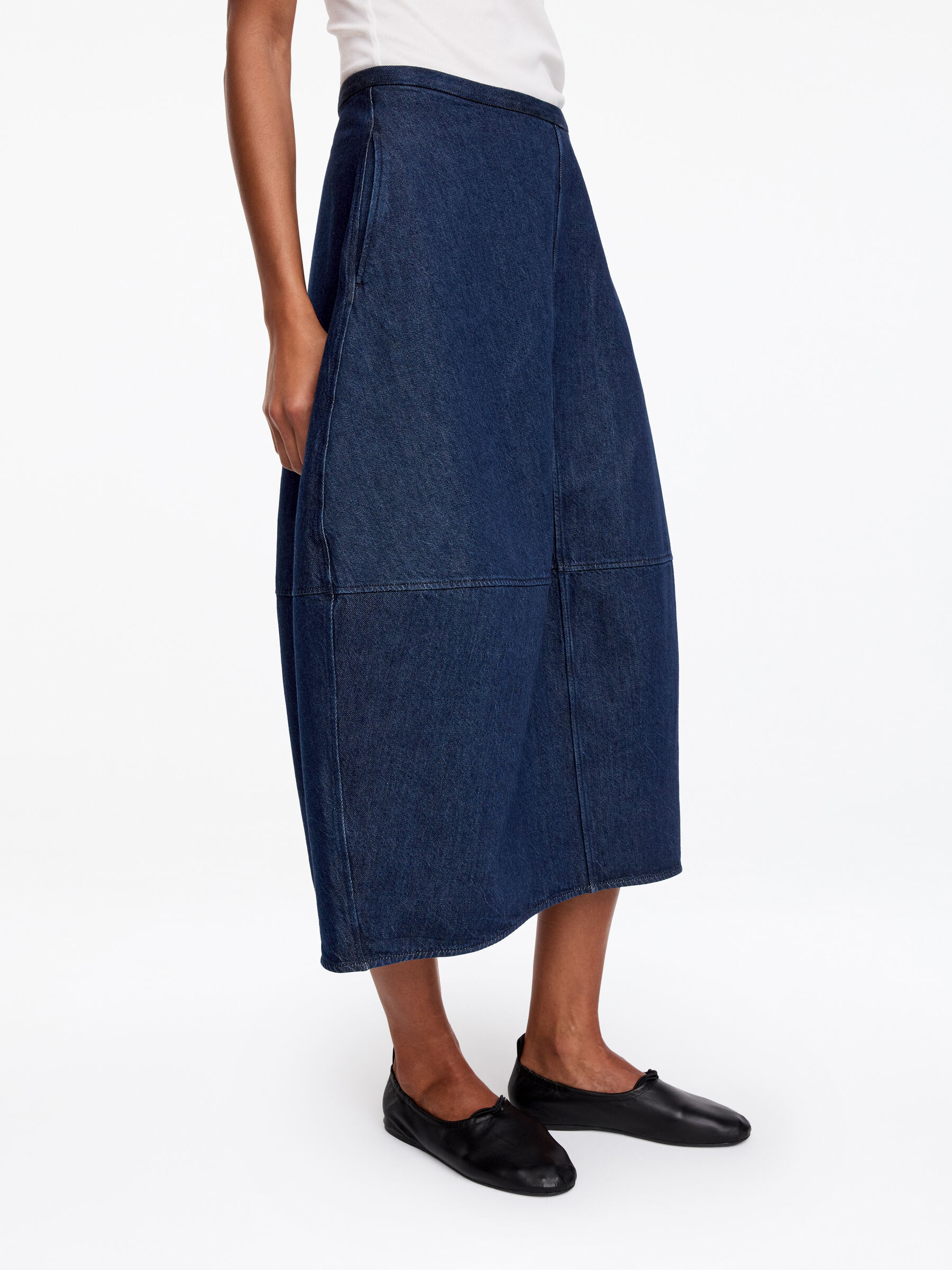 Jeansrock mit Barrel-Schnitt - Dunkelblau - Regular Fit - Women - StillMedia/Lookbook - 5
