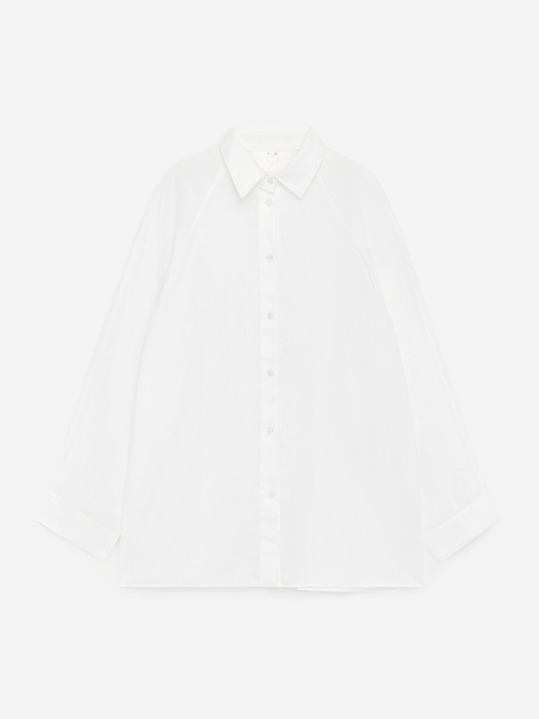 Camisa de lino holgada-#FFFFFF-18559