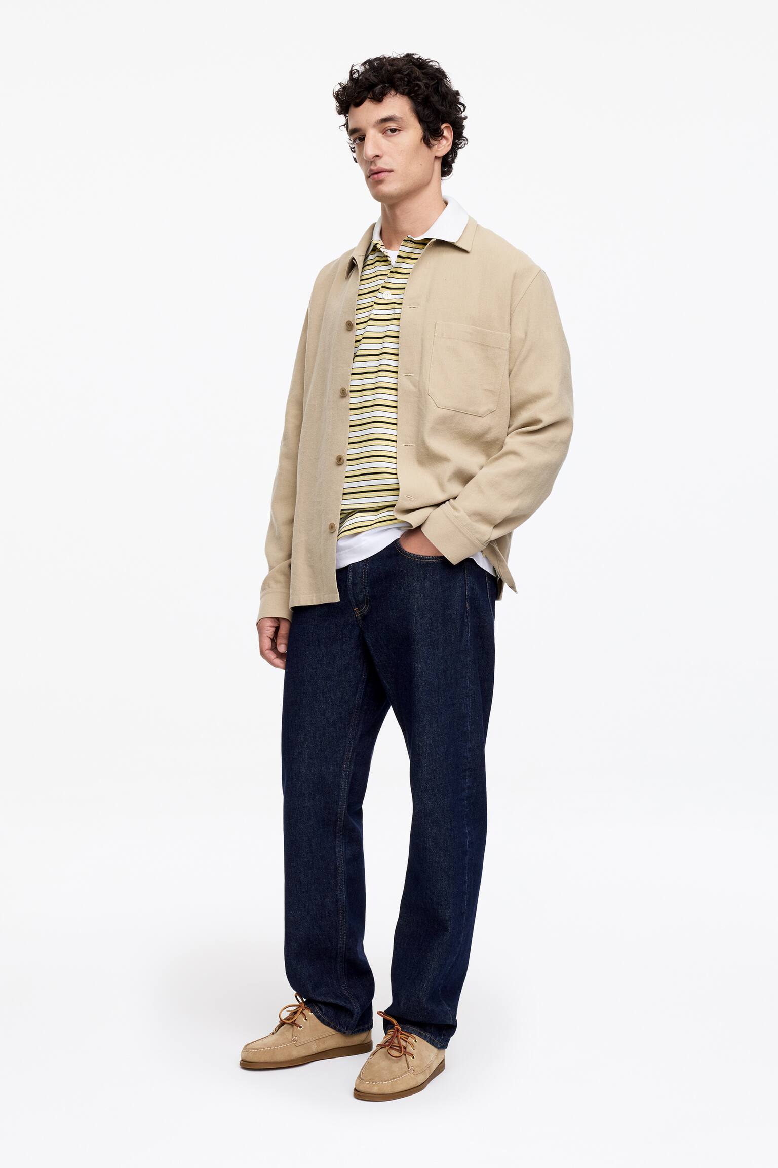 Lyhythihainen pikeepaita - Keltainen/raidallinen/Viininpunainen/salvianvihreä - 6