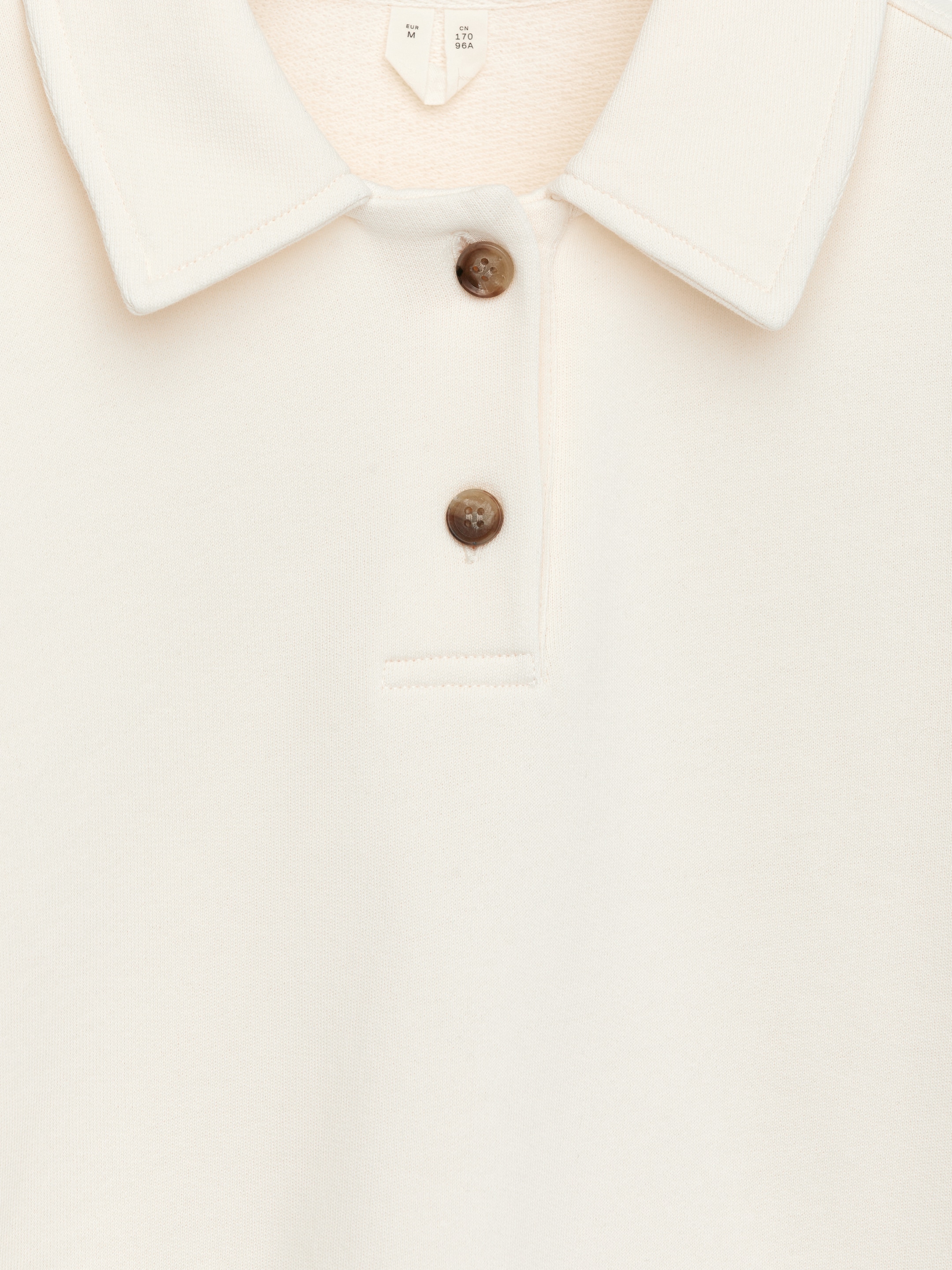 Polo de rizo francés - Blanco roto - Corte ajustado - Women - StillMedia/DescriptiveDetail - 2