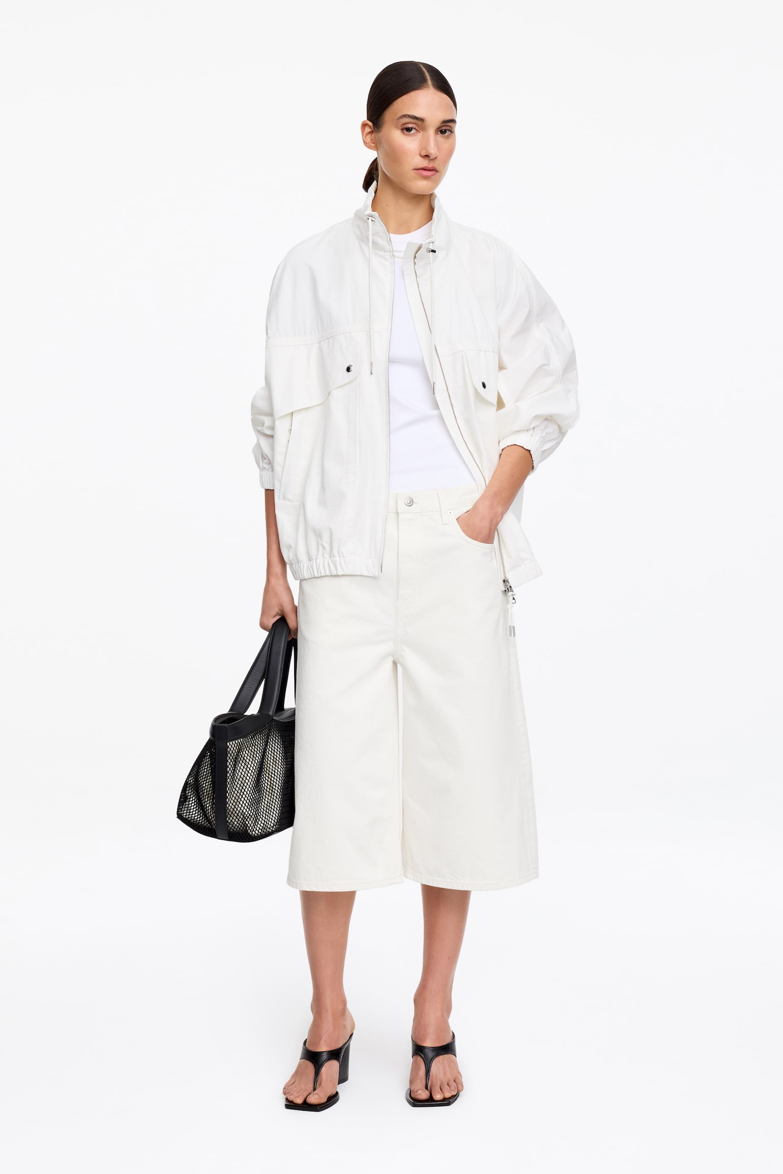 Pantalones cortos denim largos - Blanco roto - 6