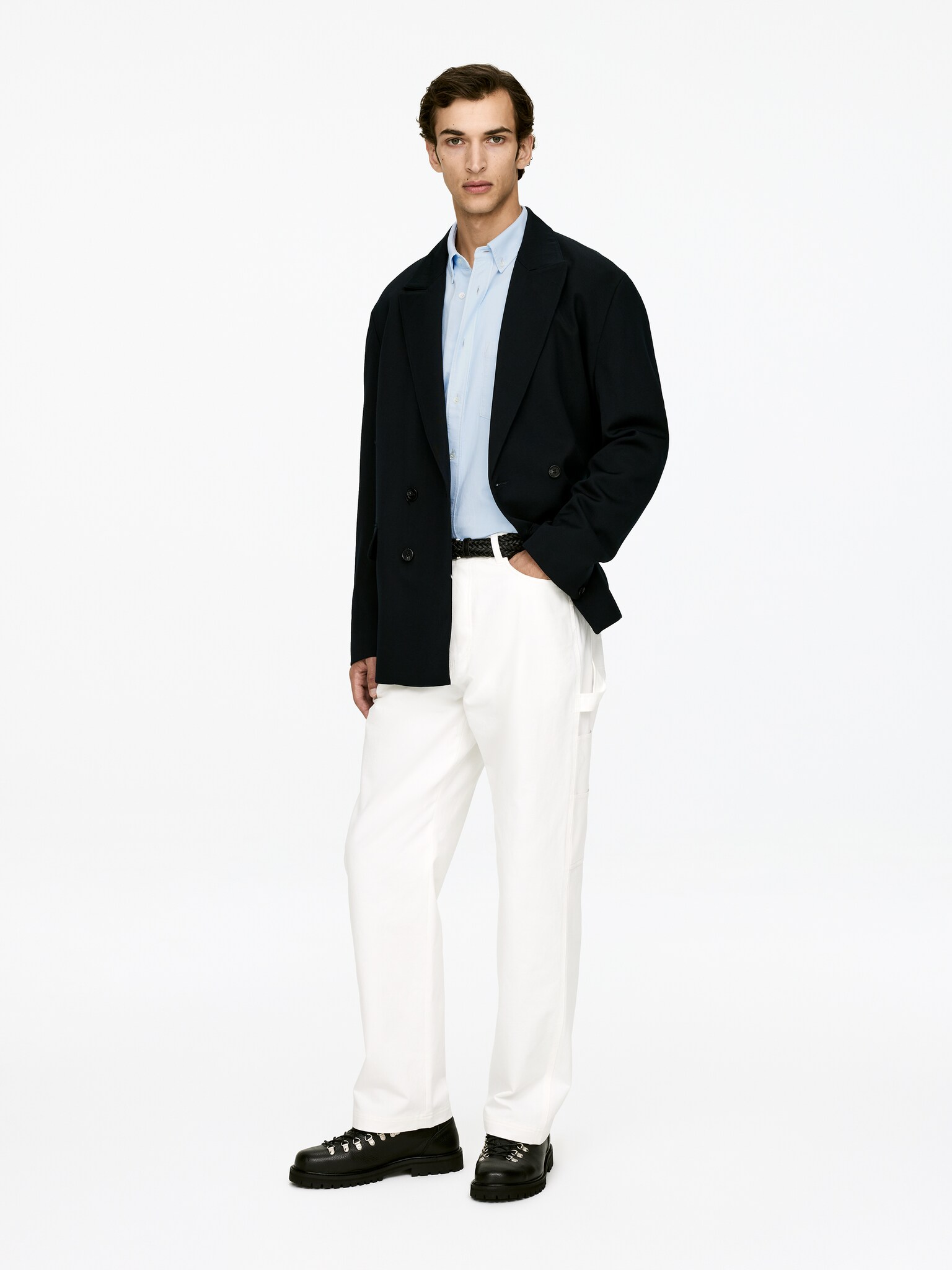 Chemise Oxford décontractée - Bleu ciel/Noir/Menthe poudrée/Bleu - 3