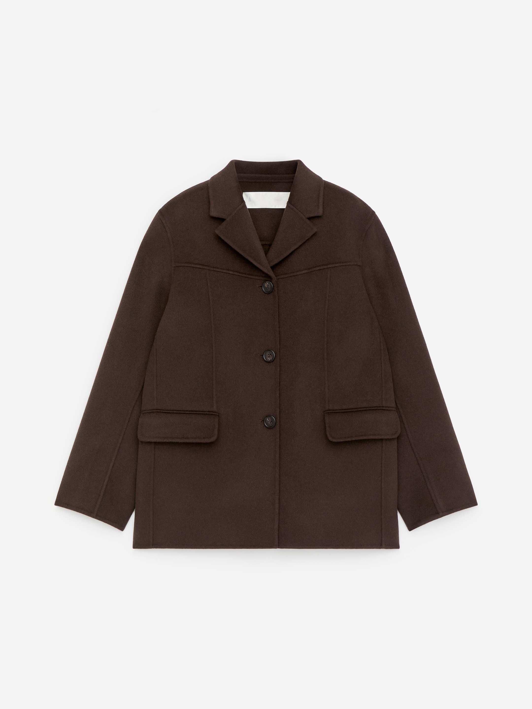 Doublé Wool-Blend Blazer-Brown-17912