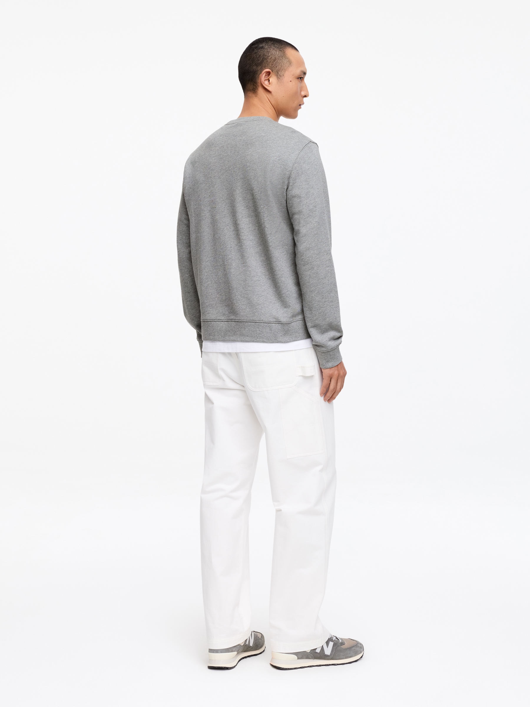 Mid-Weight Sweatshirt - Grey - Regular fit - Men - StillMedia/Lookbook - 12