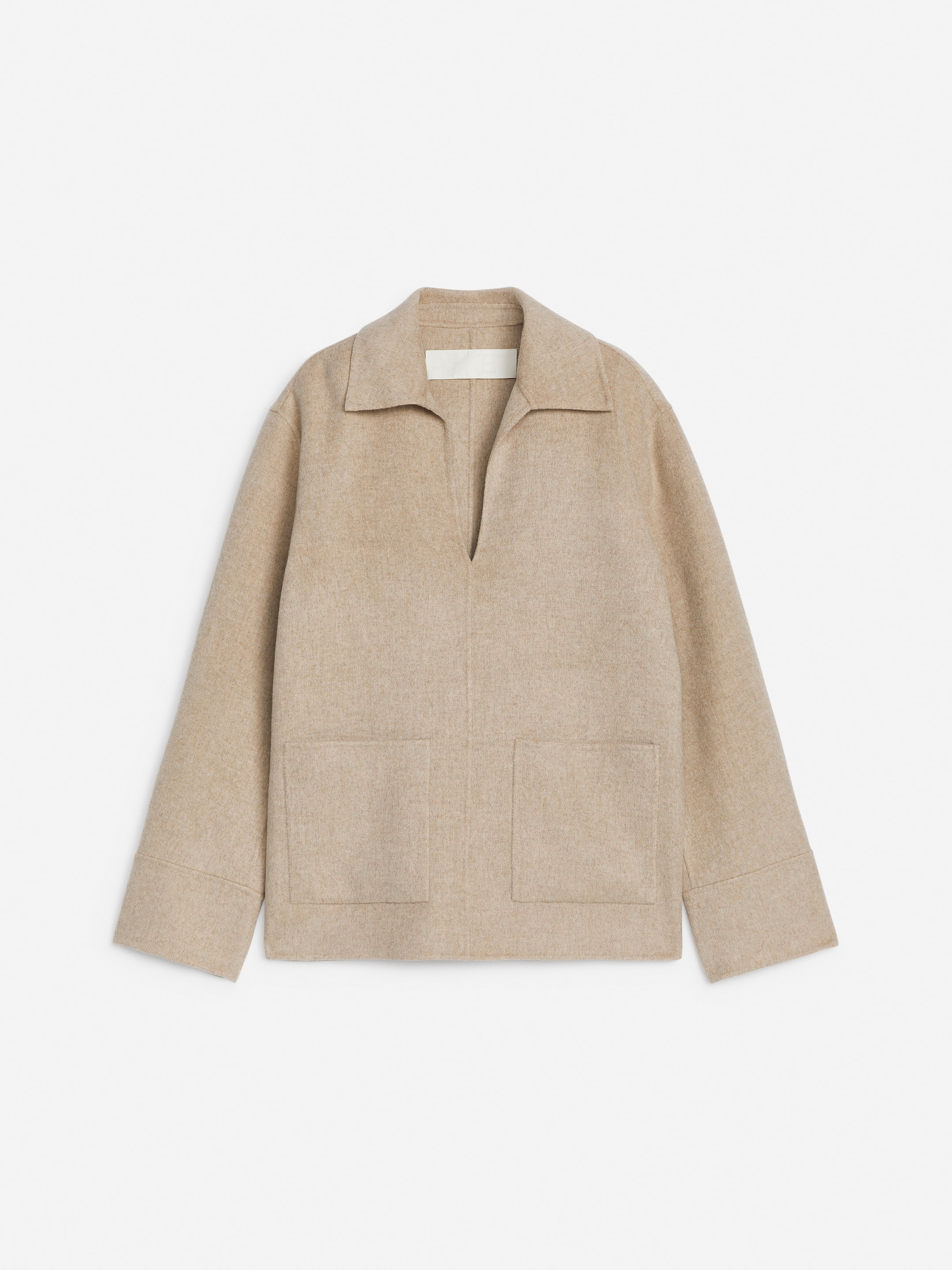 Double-Face Popover Shirt - Beige - Regular fit - Women - StillMedia/DescriptiveStillLife - 2