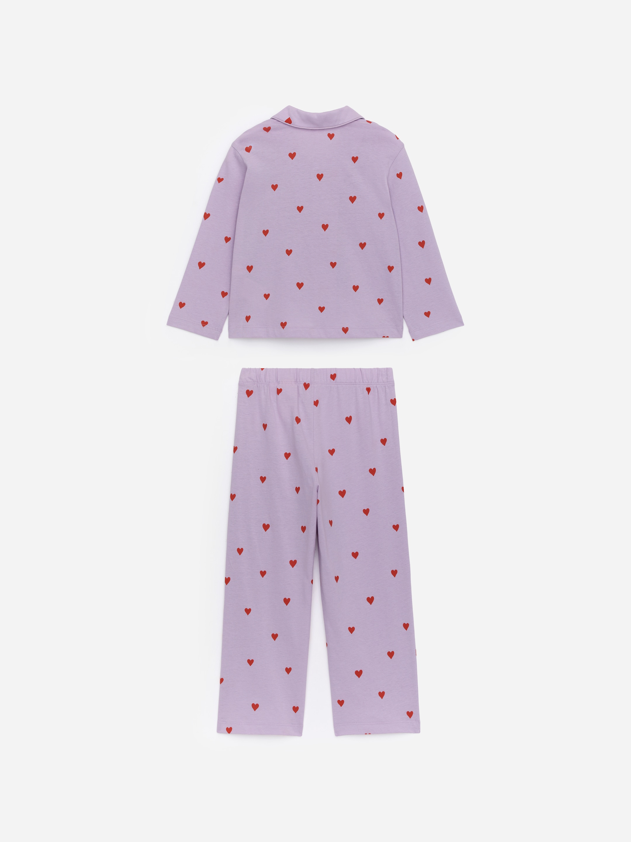 Pyjama aus Baumwolle - Flieder/Herzen in Rot - Regular Fit - Kinder - StillMedia/DescriptiveStillLife - 4