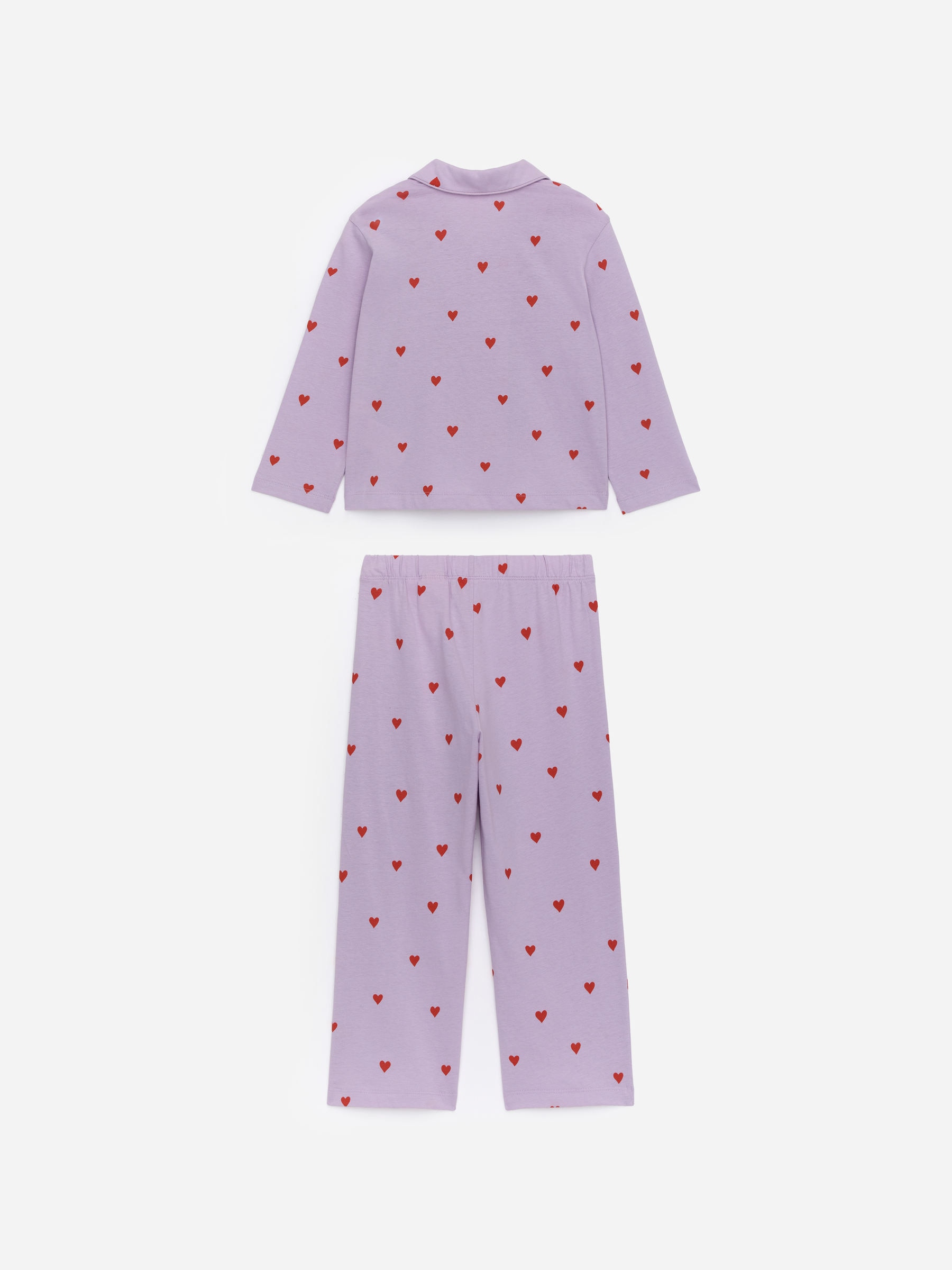 Pyjama aus Baumwolle - Flieder/Herzen in Rot - Regular Fit - Kinder - StillMedia/DescriptiveStillLife - 4