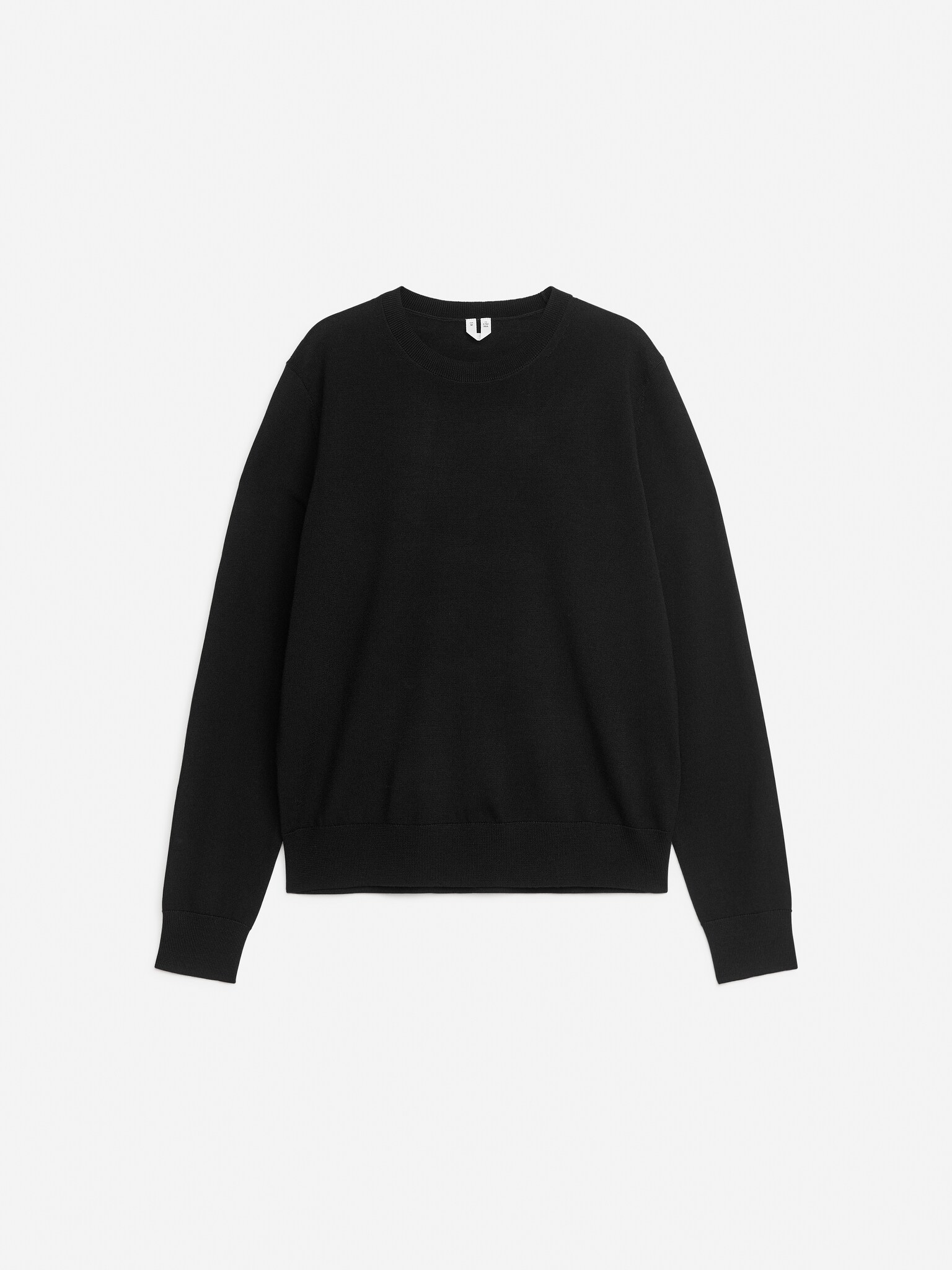 Pull en laine mérinos en maille fine - Noir