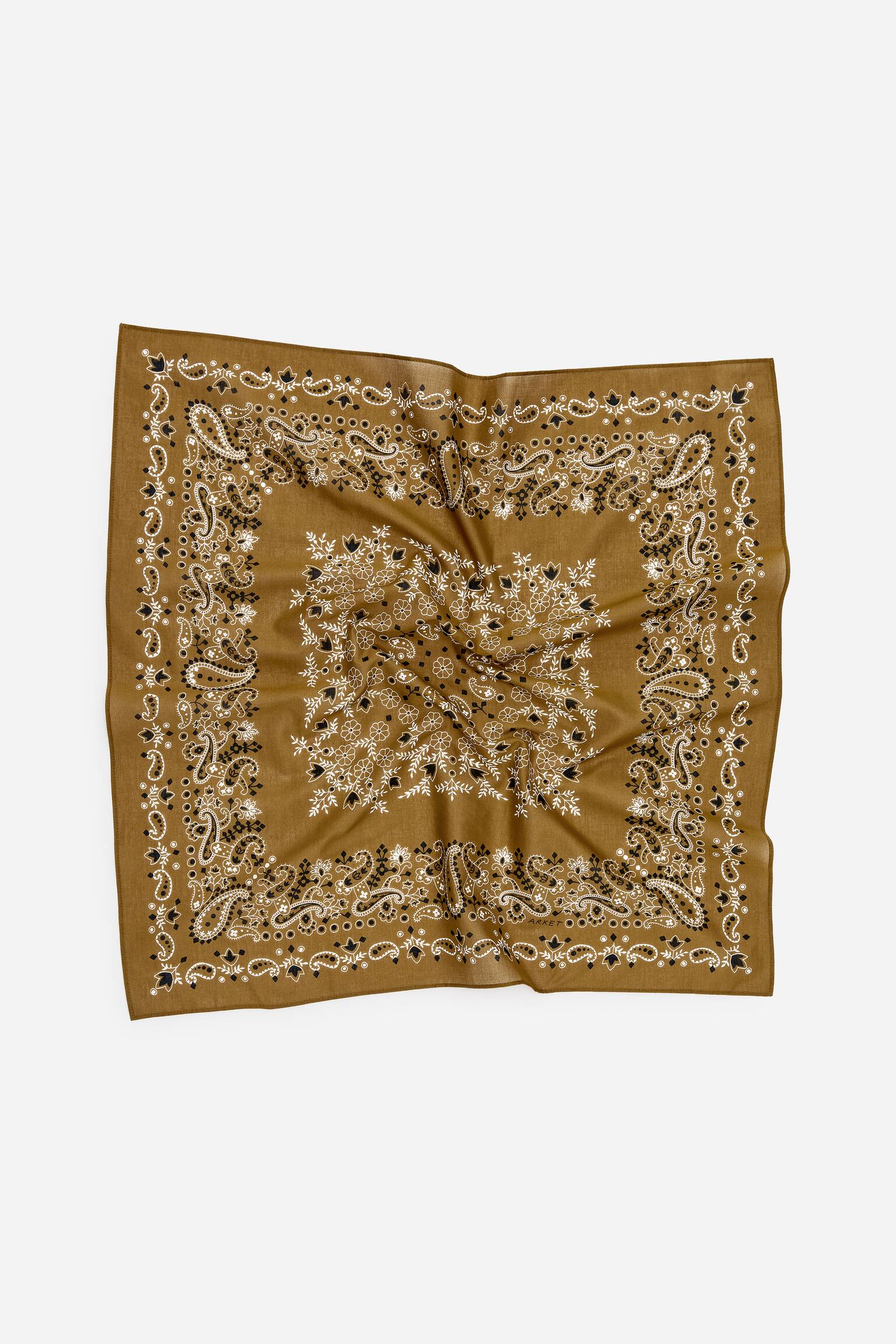 Foulard en coton - Marron/Bleu - 4