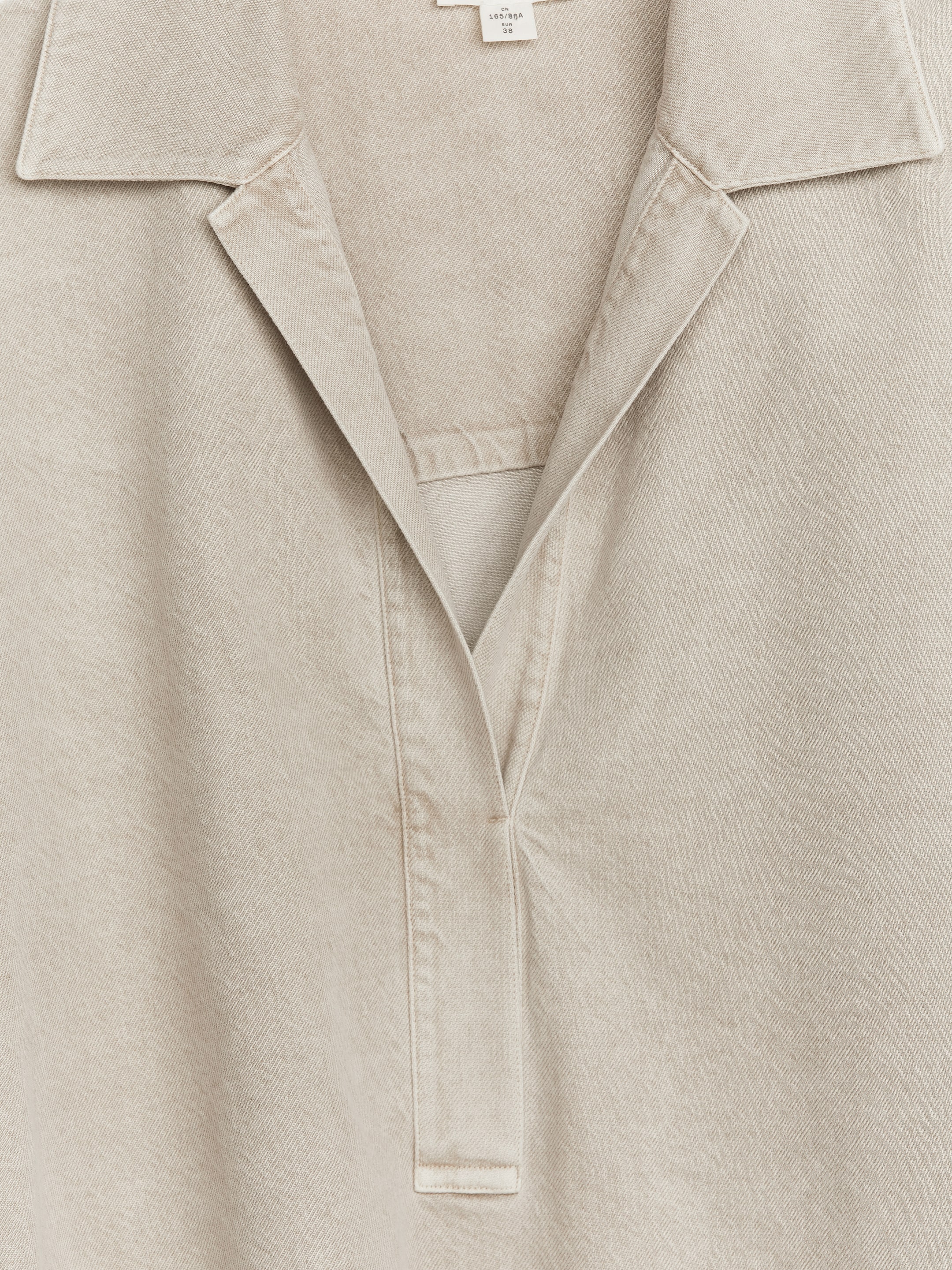 View larger image: Overdyed Pop-Over Shirt - Greige - Ladies | H&M GB 2
