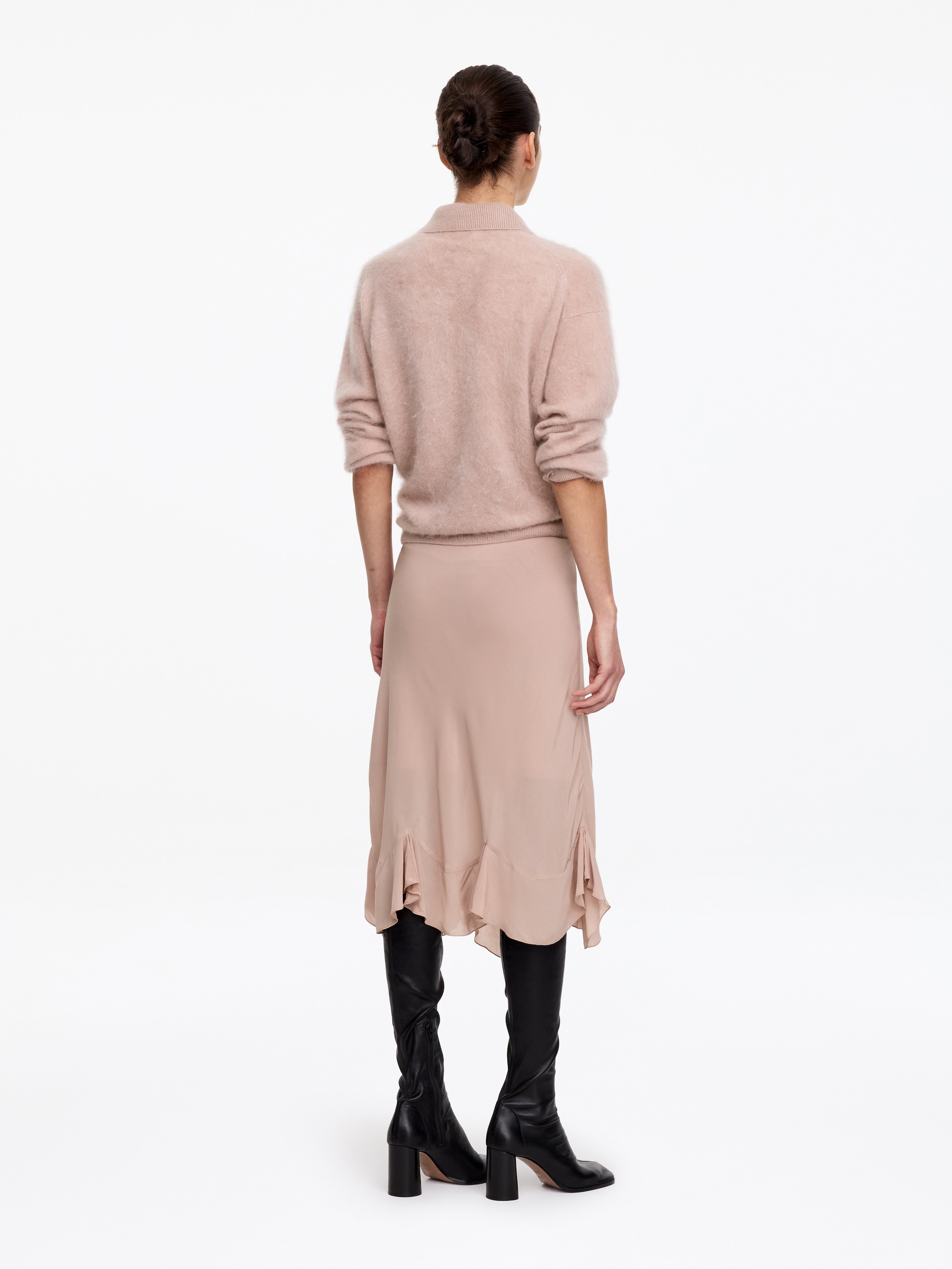 Midirock mit Volantsaum - Altrosa - Regular Fit - women - StillMedia/Lookbook - 5