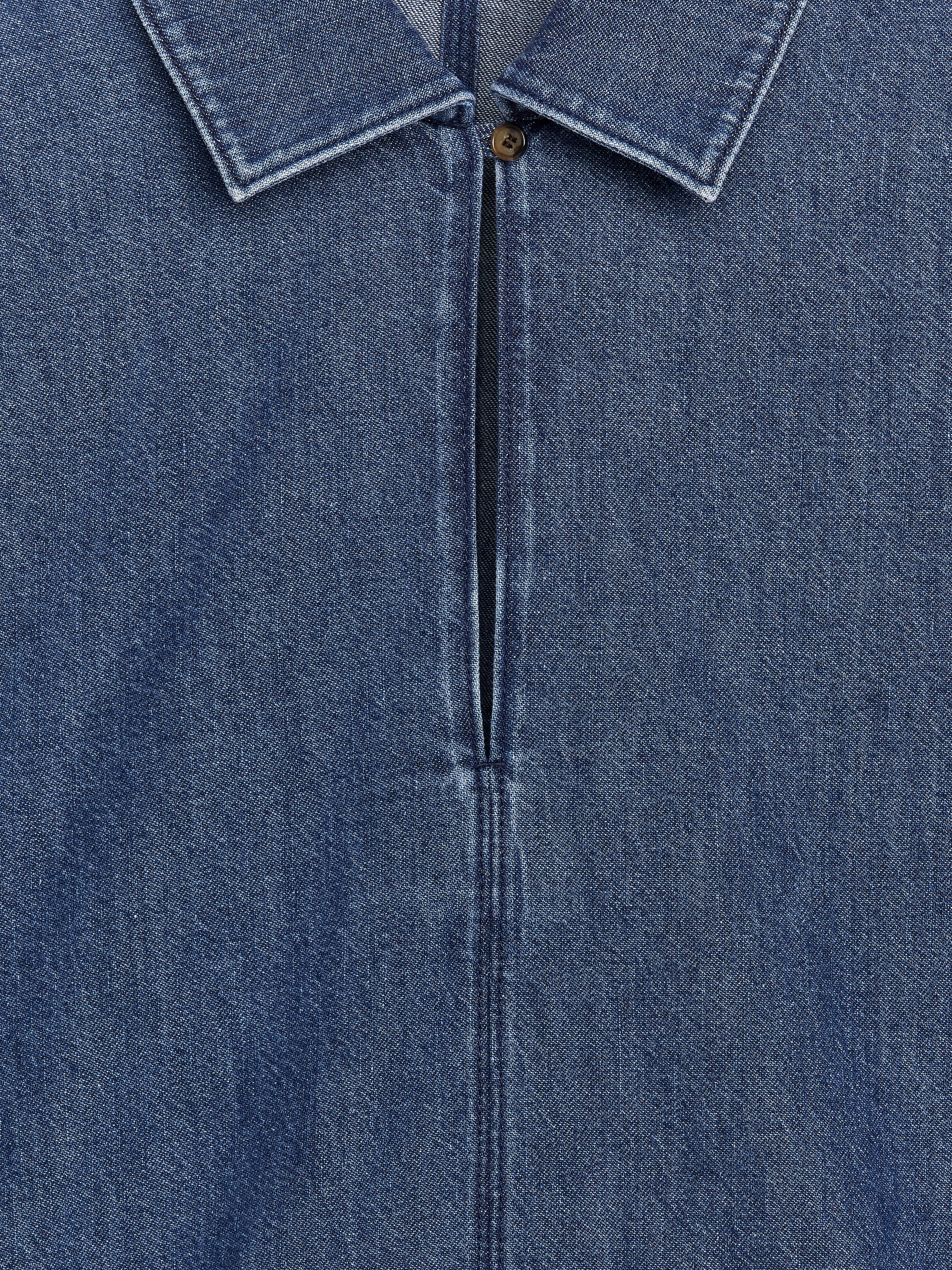 Denimowa bluzka z bufiastymi rękawami - Niebieski vintage - Luźny fason - Women - StillMedia/DescriptiveDetail - 2
