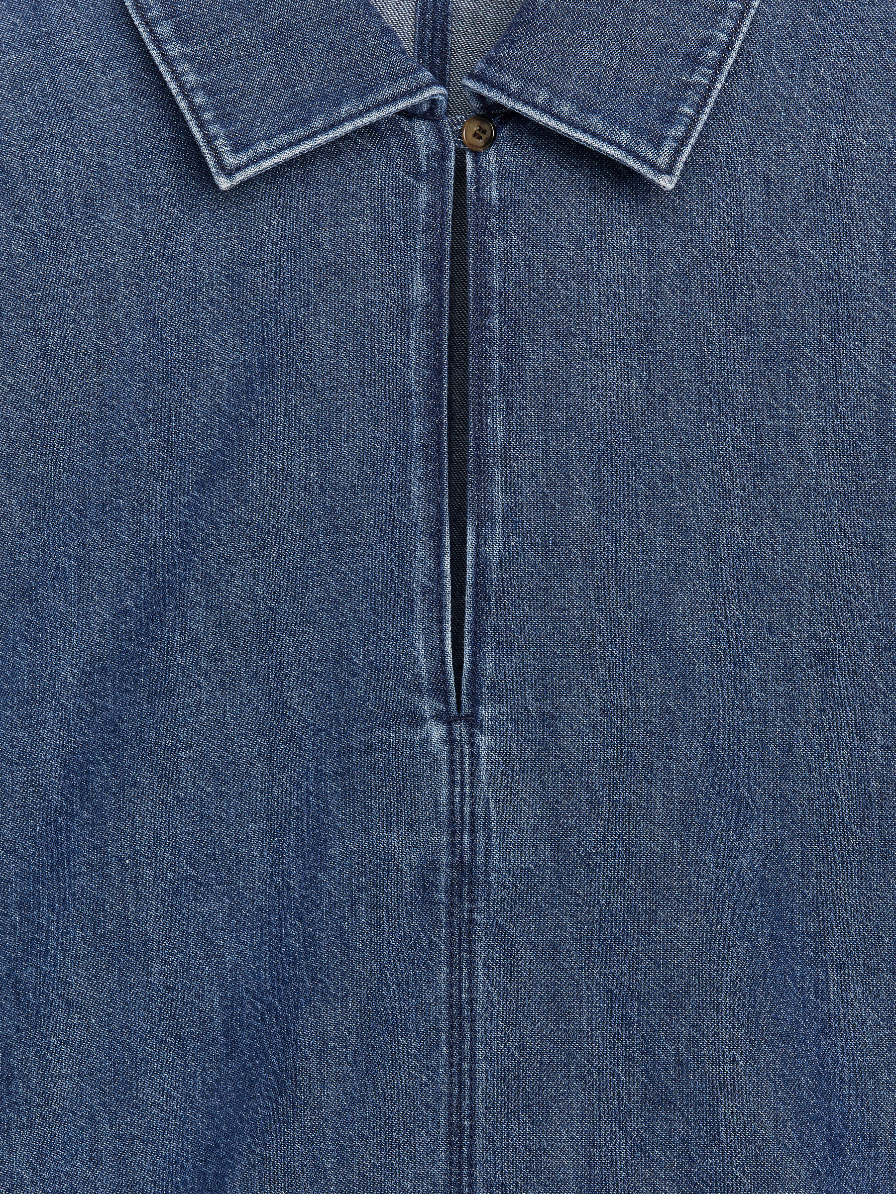 Blouse en jean à manches bouffantes - Bleu vintage - Loose fit - Femme - StillMedia/DescriptiveDetail - 2