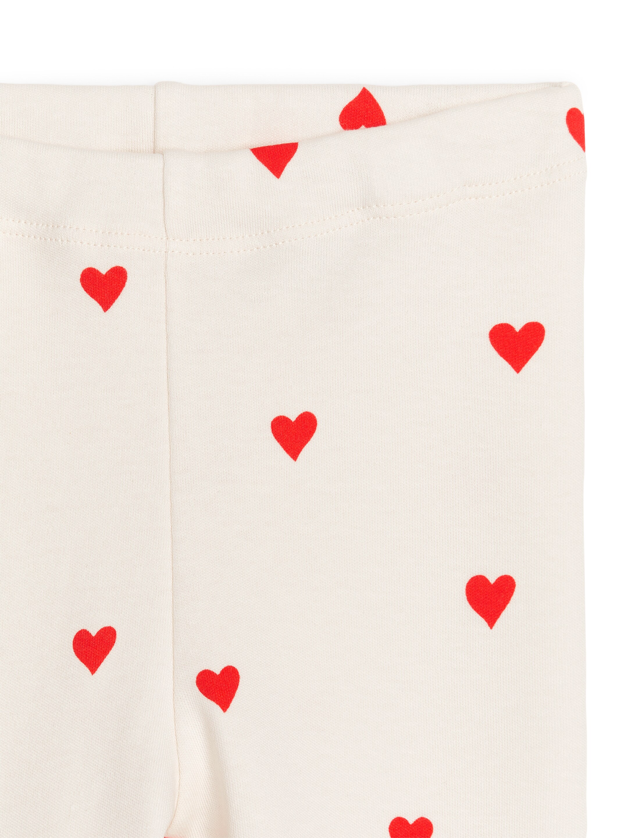 Zobrazit větší obrázek: Žerzejové legíny - Off White/Red Hearts - DĚTI | H&M CZ 3