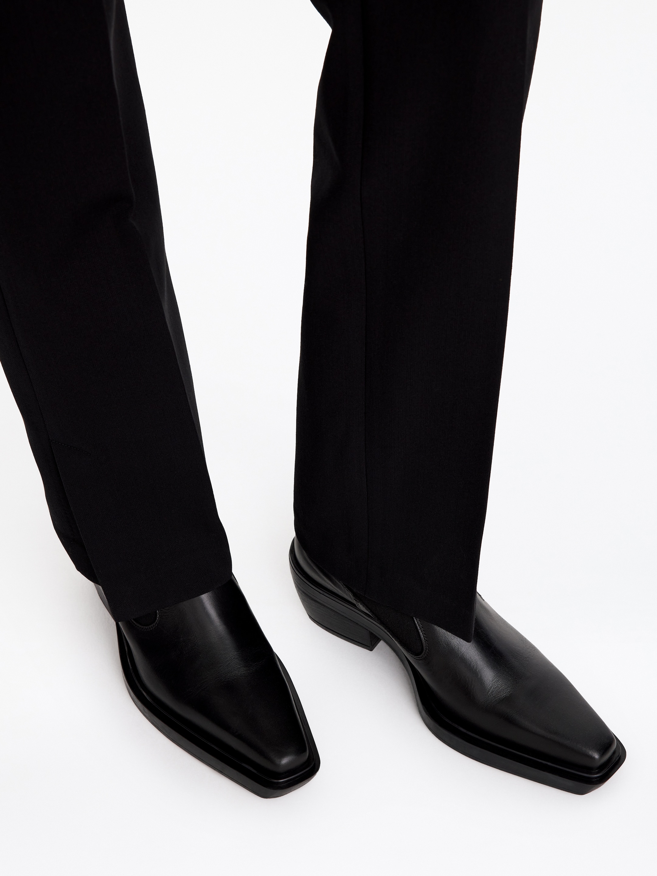 Leather boots-Black-20828