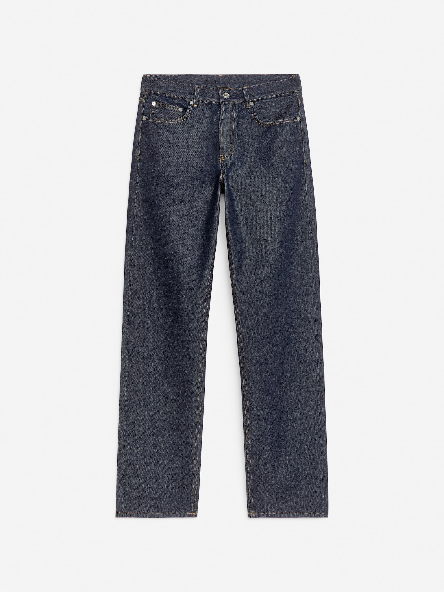 OCEAN Loose Straight Jeans - Dark Blue/Mid Blue/Blue/Black/Dark Blue/Ecru/Blue - 2
