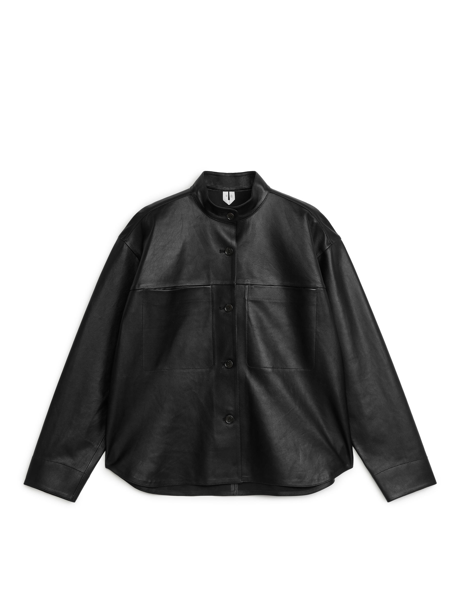 Leather Shirt - Black - Oversized - Women - StillMedia/DescriptiveStillLife - 1