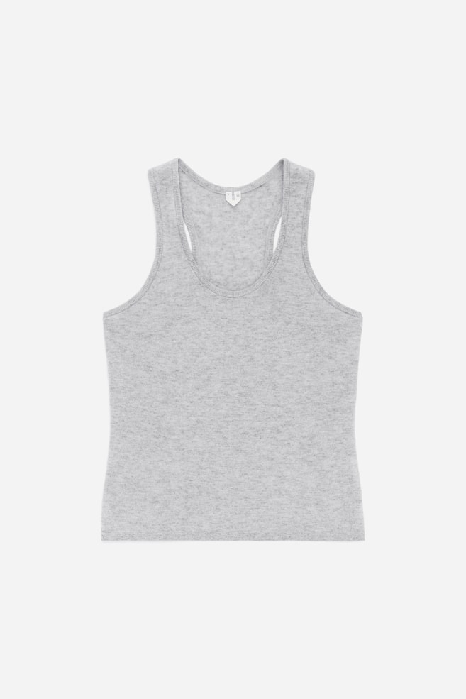 Tanktop aus reinem Kaschmir - Hellgrau - 1