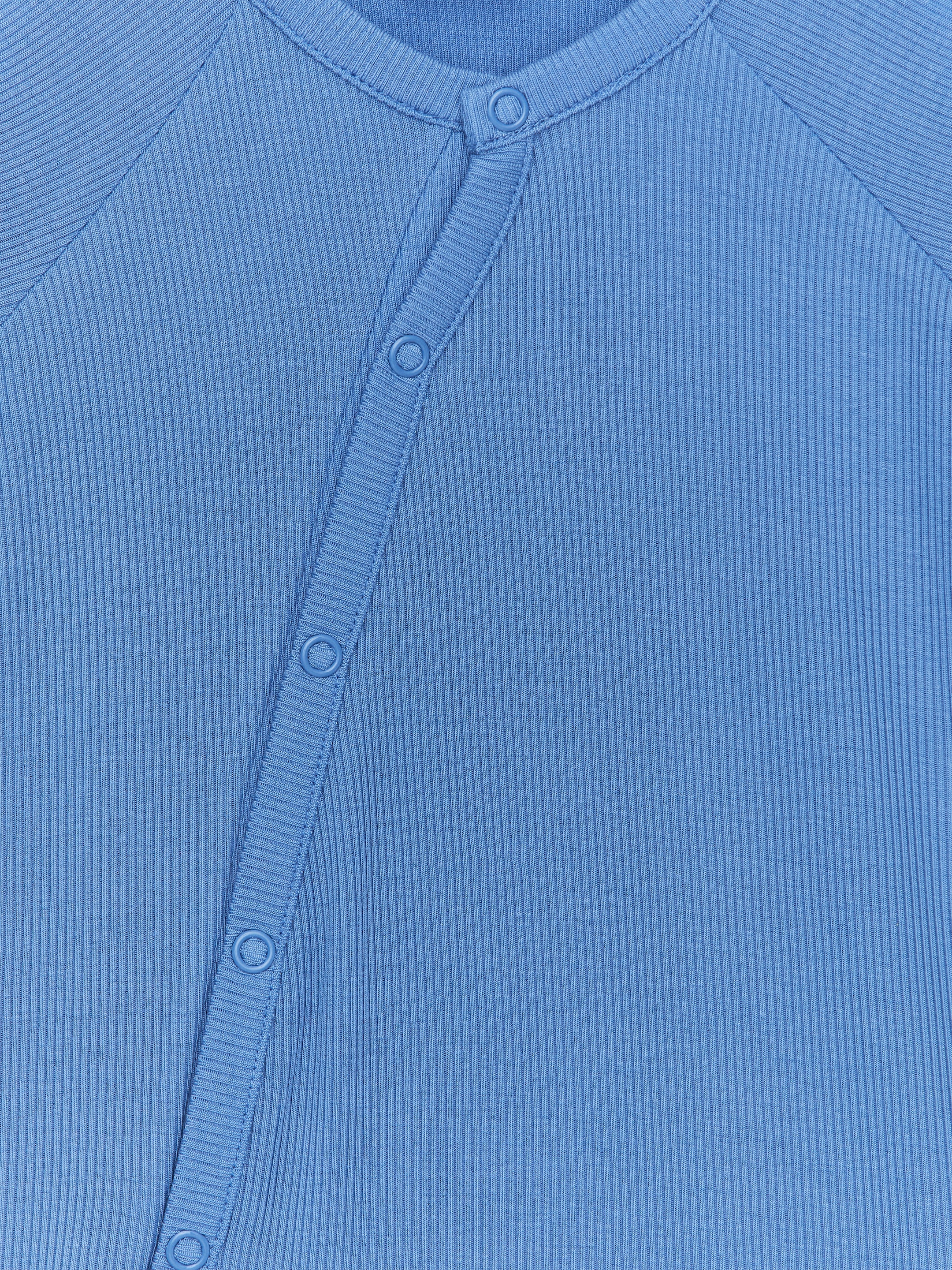 View larger image: Newborn Smooth Rib Pyjama - Blue - Kids | H&M GB 3