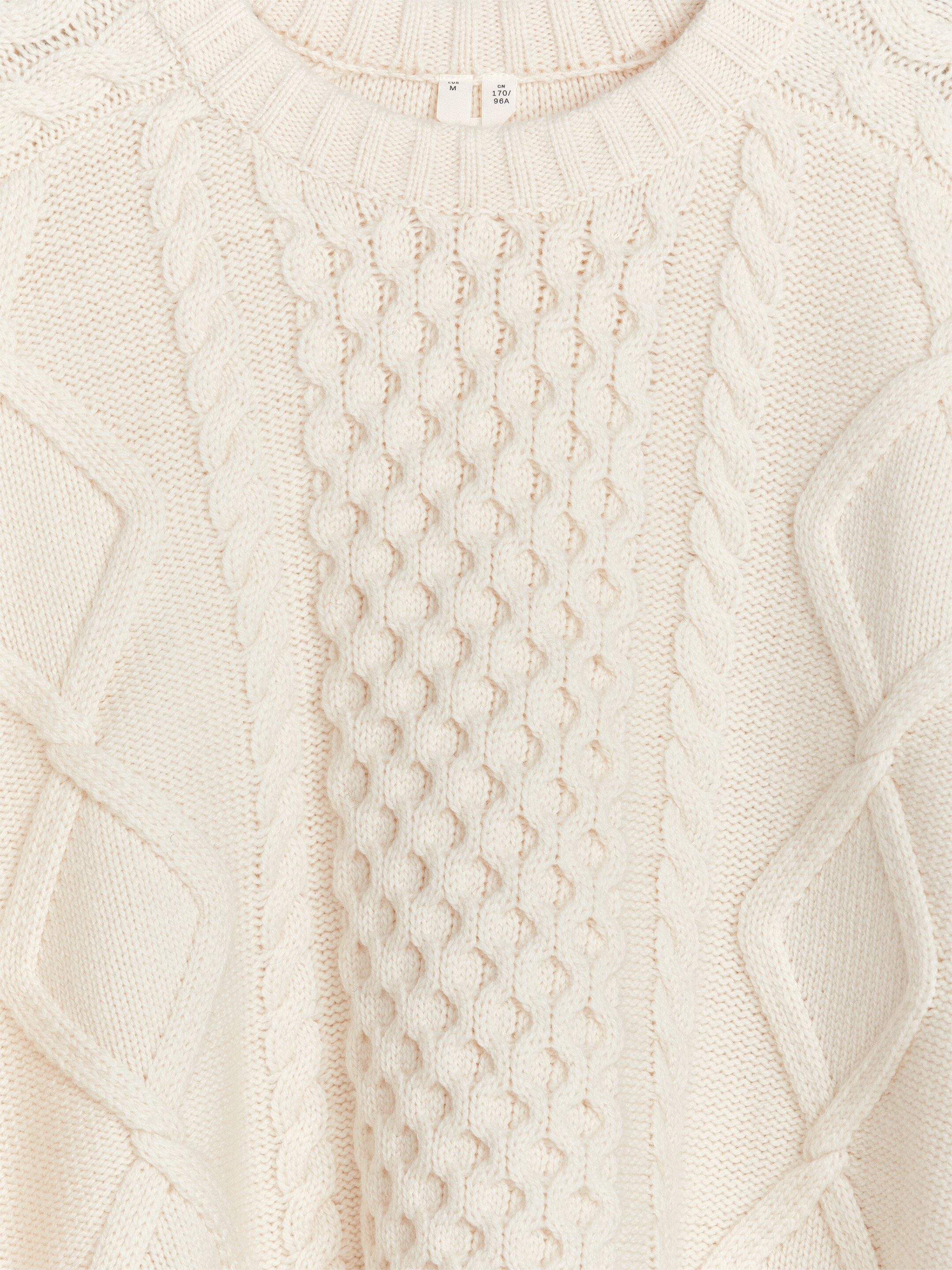 View larger image: Cable Knit Wool Jumper - Off White - Ladies | H&M GB 6