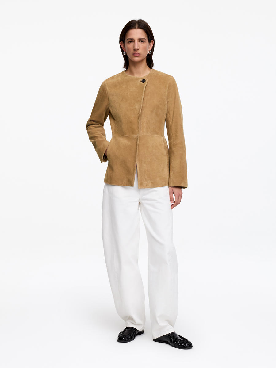 ARKET Women's  Suede Jacket Beige,  size 44