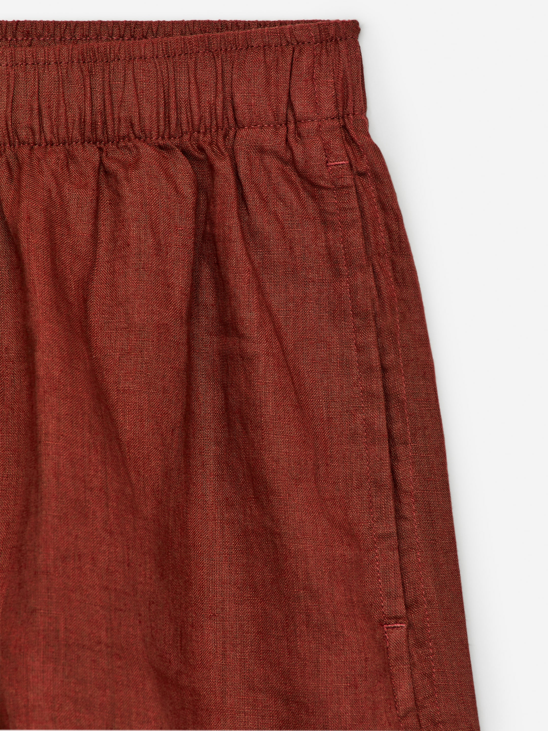Visa större bild: Linneshorts - Roströd - DAM | H&M SE 2