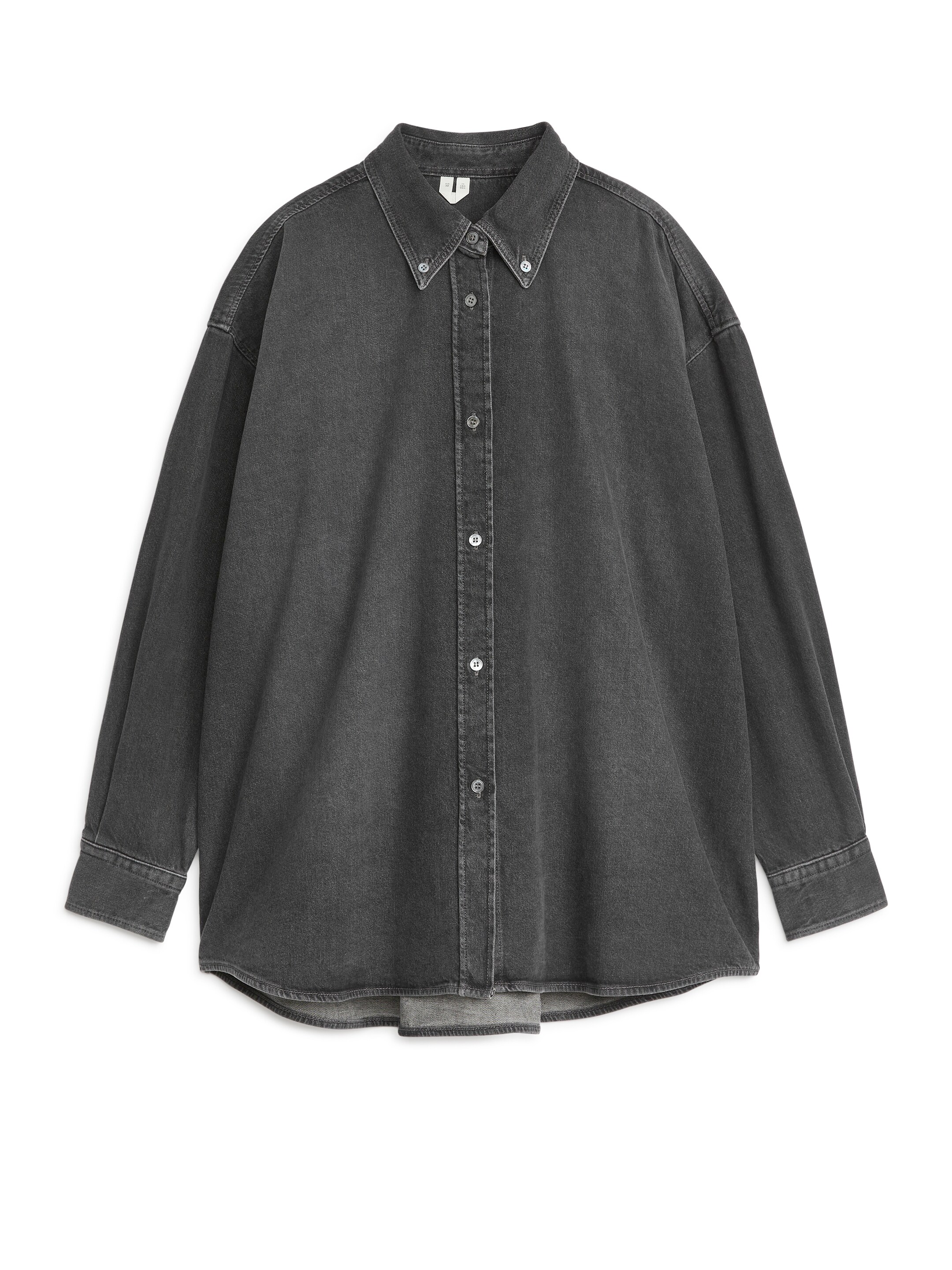 Oversized Denim Shirt - Black - Oversized - Women - StillMedia/DescriptiveStillLife - 1