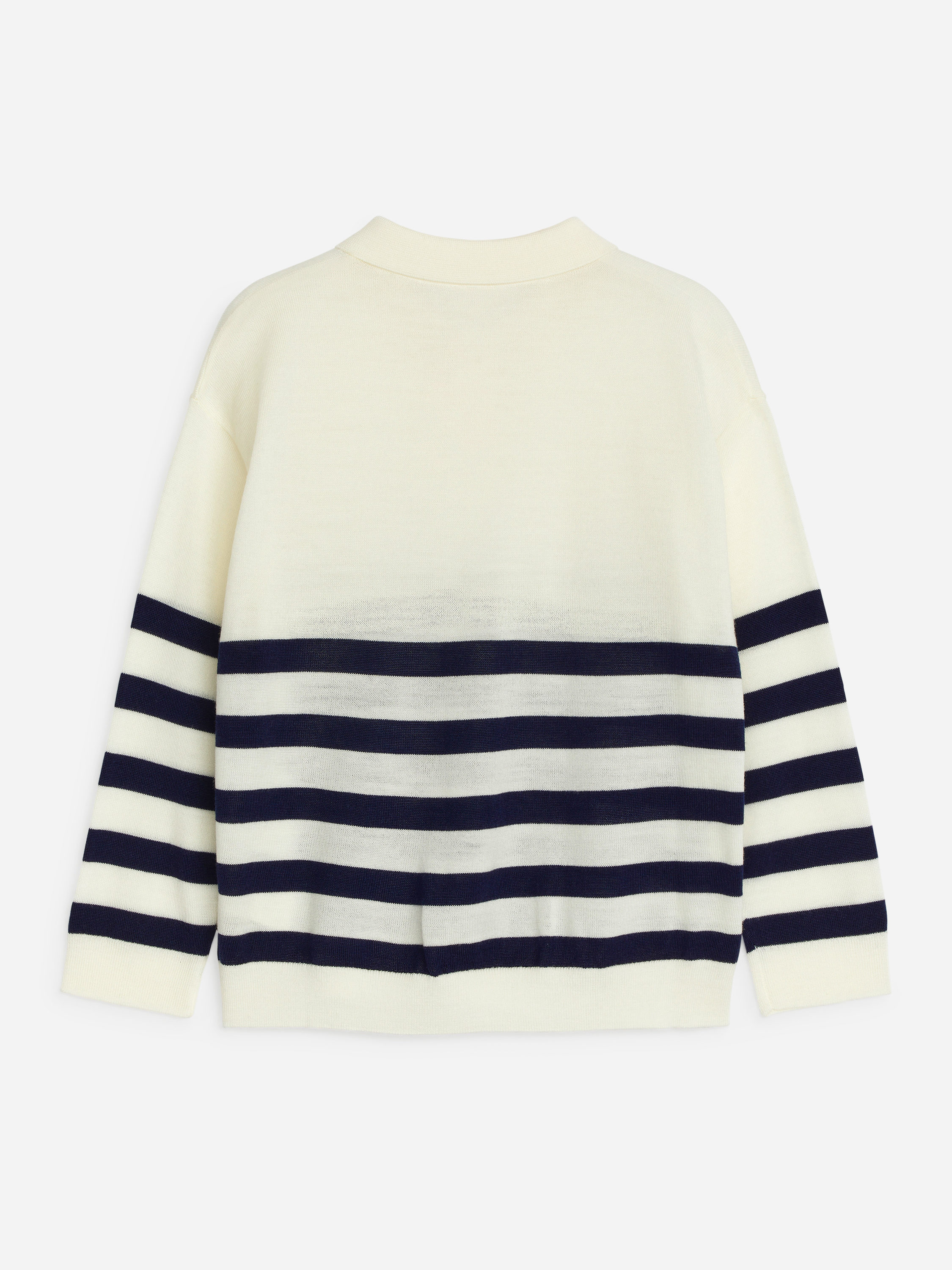Polo Jumper - Off White/Blue - Relaxed fit - Children - StillMedia/DescriptiveStillLife - 1