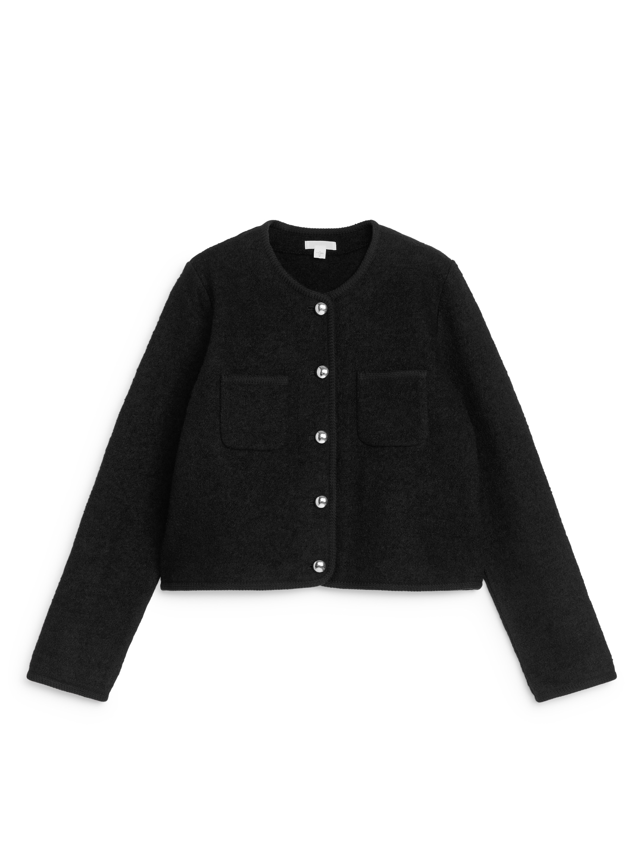 Jacka i kokt ull och bomull - Svart - Regular fit - Women - StillMedia/DescriptiveStillLife - 1