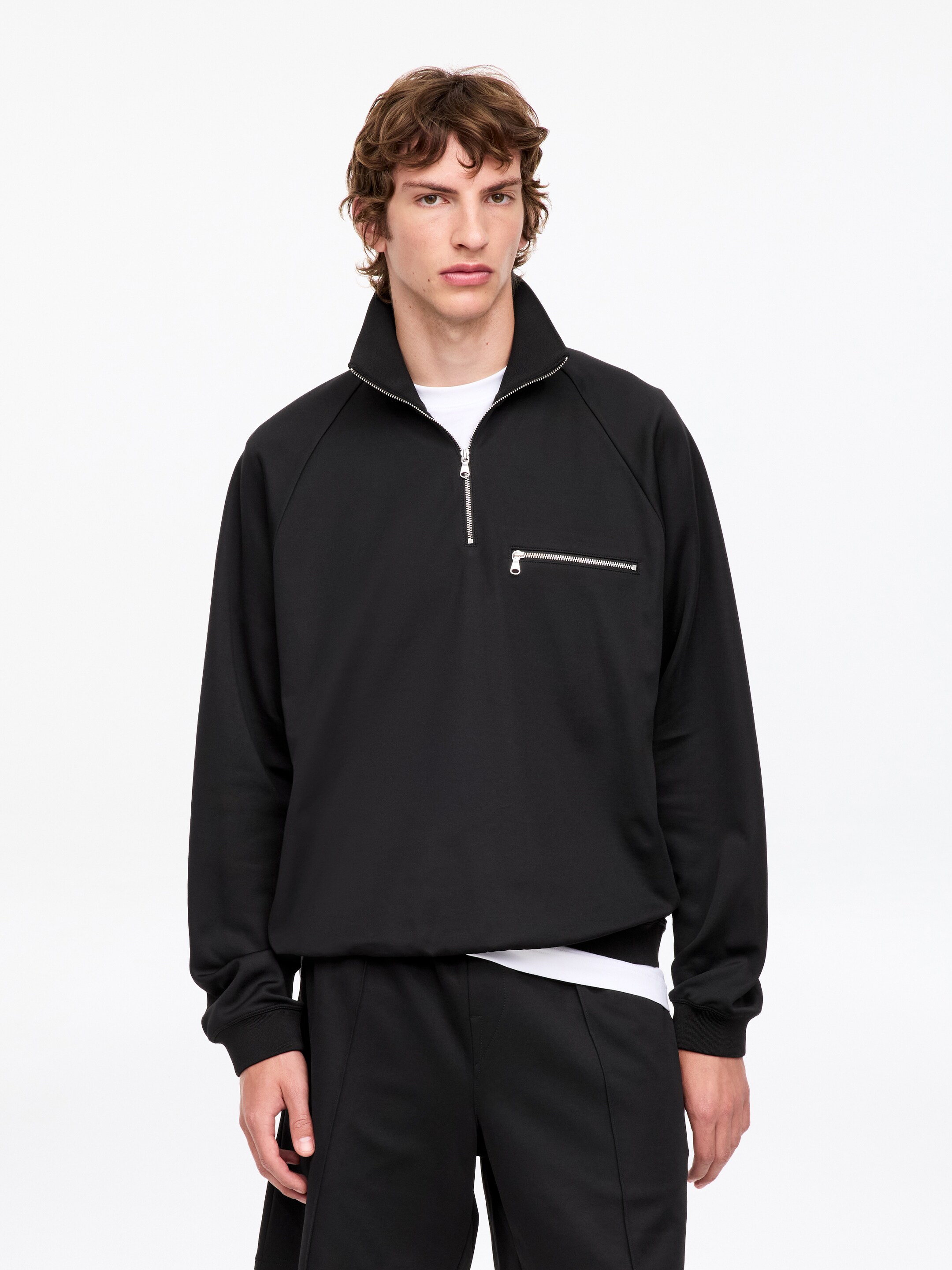 Tracksuit Sweatshirt - Black - Relaxed fit - Men - StillMedia/Lookbook - 5