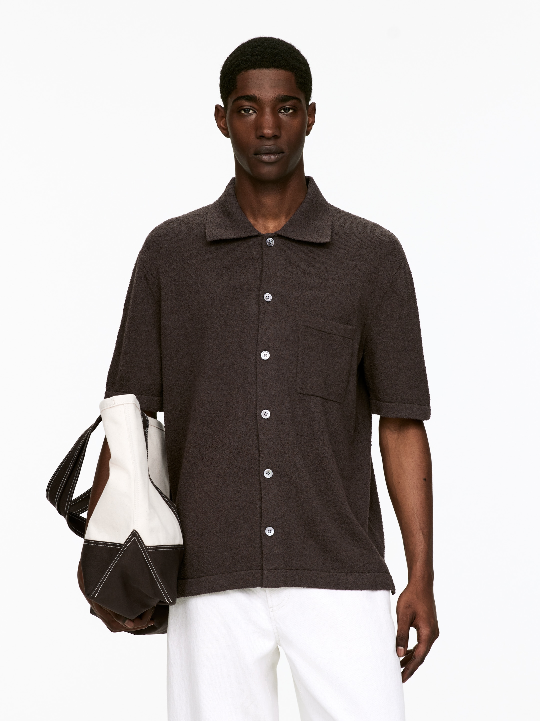 Zobrazit větší obrázek: Jemně pletené polotričko - Brown - MUŽI | H&M CZ 1