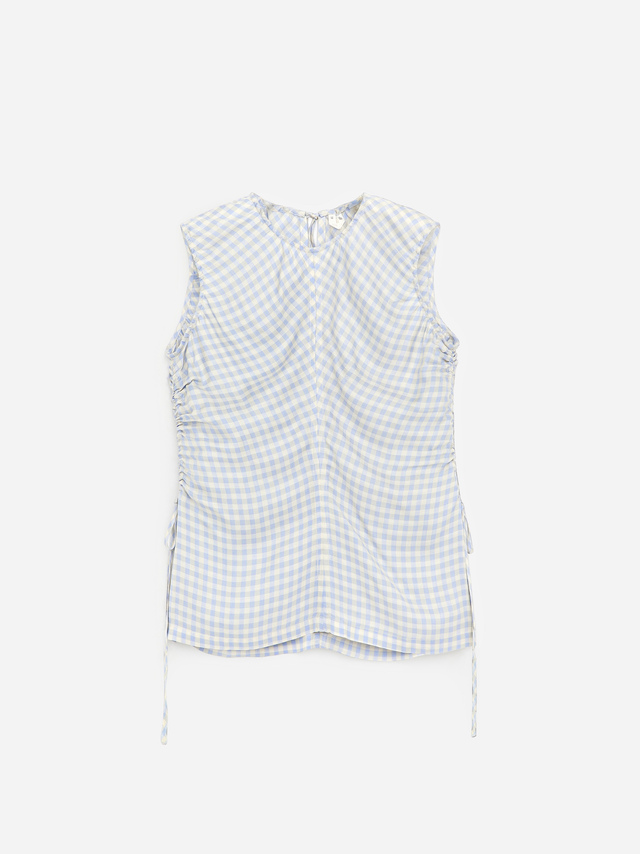 Drawstring Top - White/Blue - Slim fit - Women - StillMedia/DescriptiveStillLife - 1