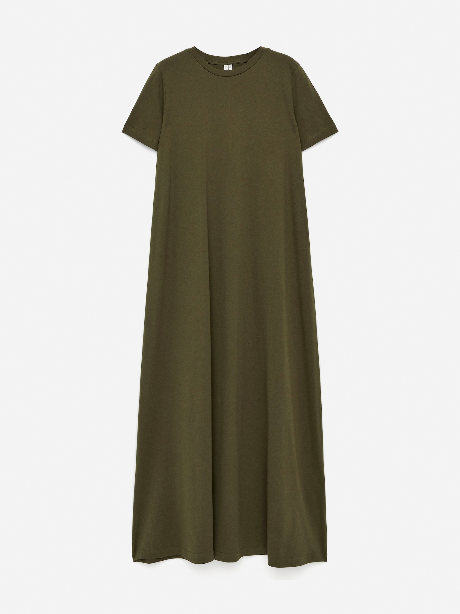 Robe T-shirt longue - Vert kaki/Bleu - 2