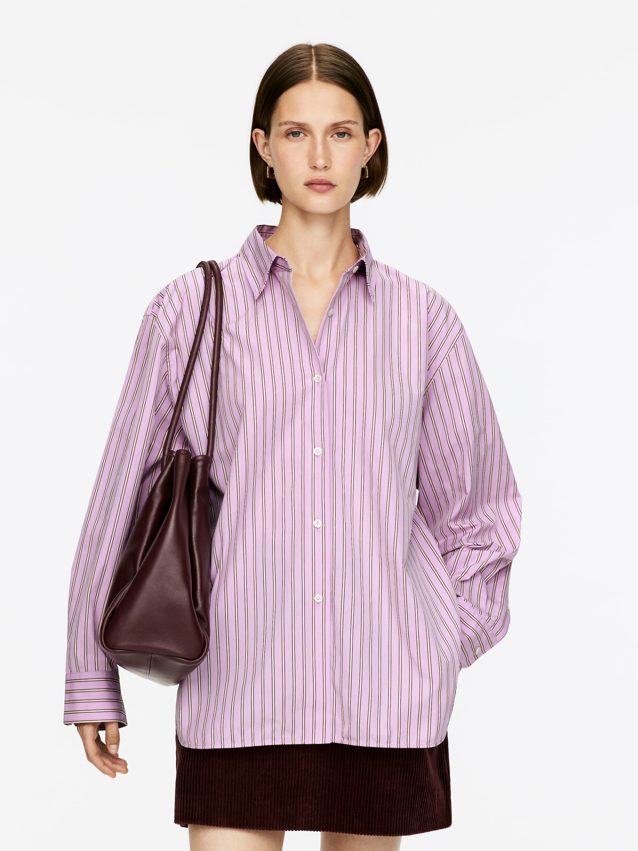 Vezi imaginea mai mare: Cămașă poplin relaxată - Roz - FEMEI | H&M RO 1